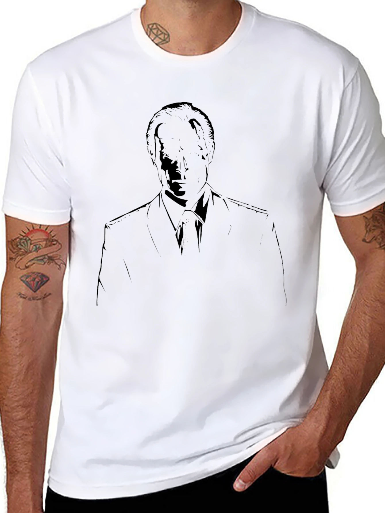 Saul Goodman Silhouette Tee - Black Cotton