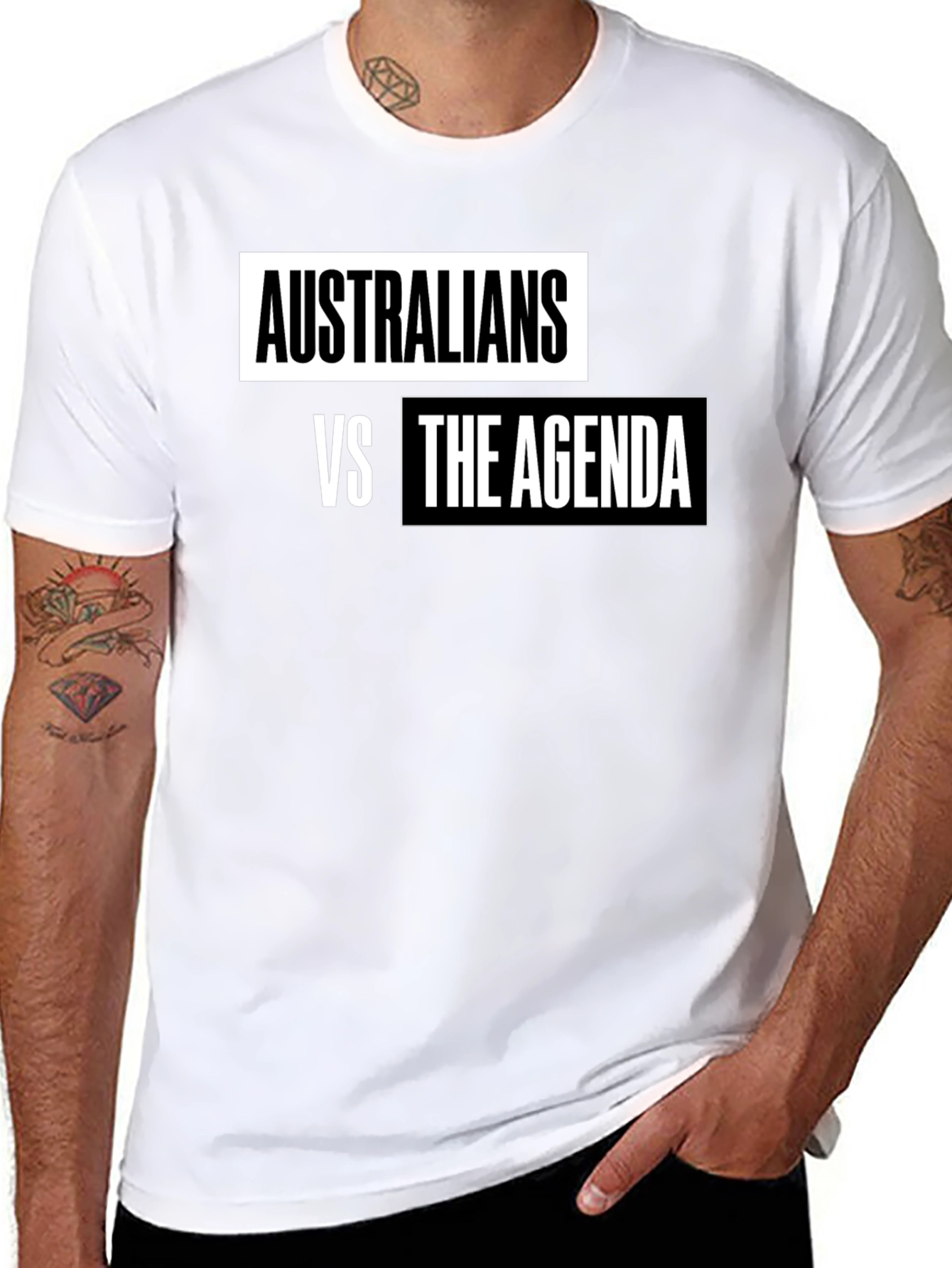Australians vs The Agenda T-Shirt - Black