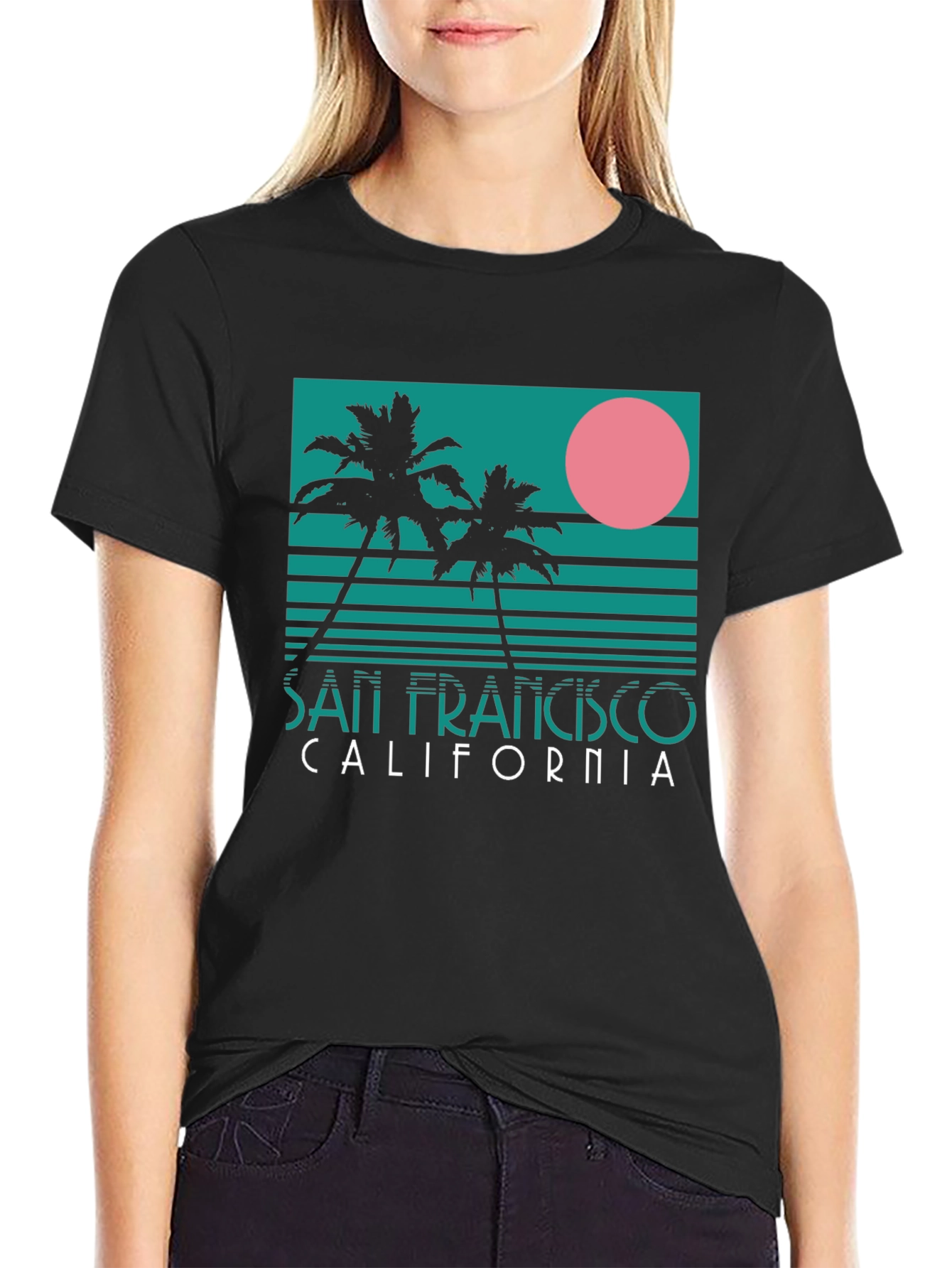 San Francisco California Palm Tree Retro T-Shirt