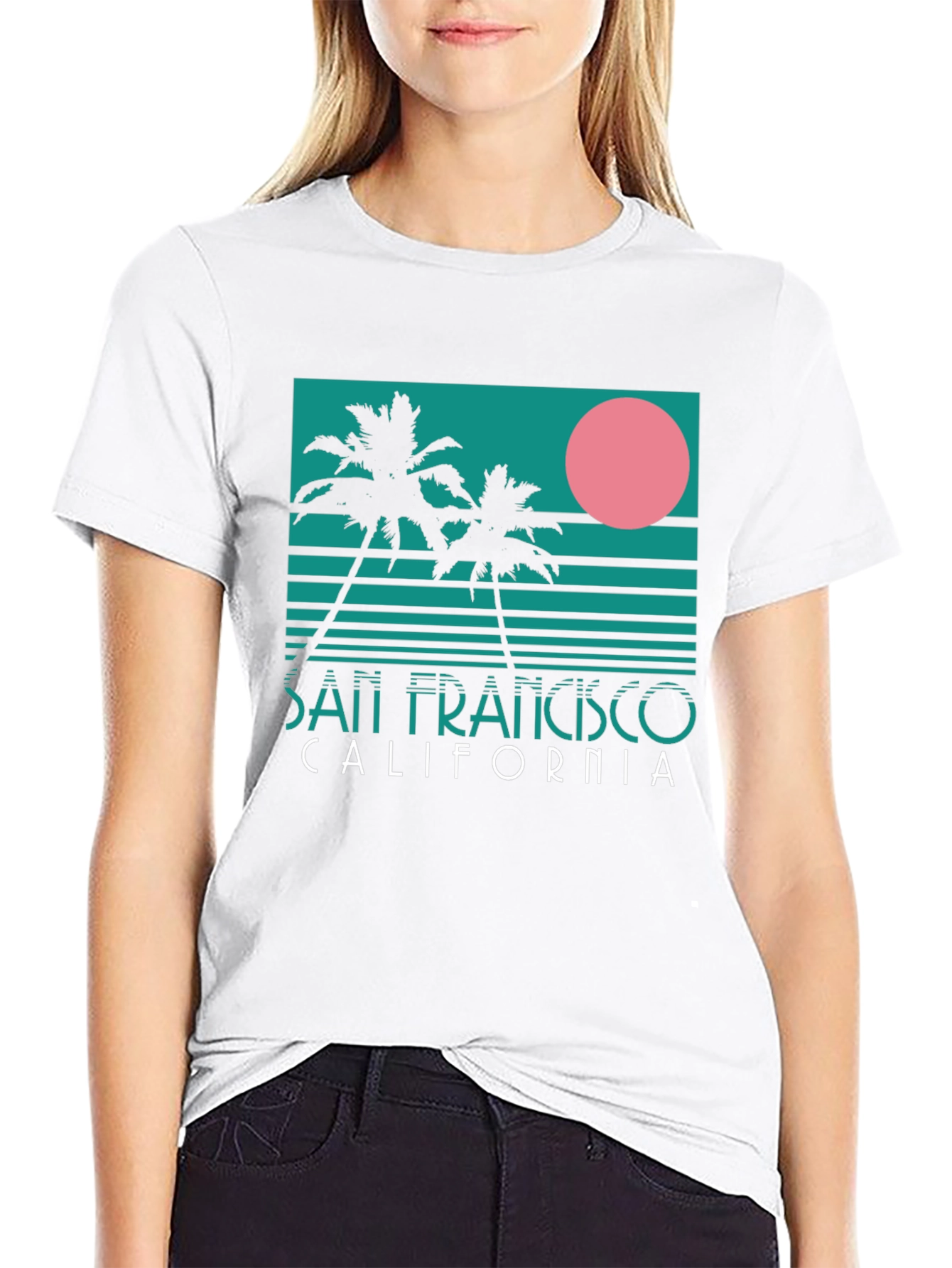 San Francisco California Palm Tree Retro T-Shirt