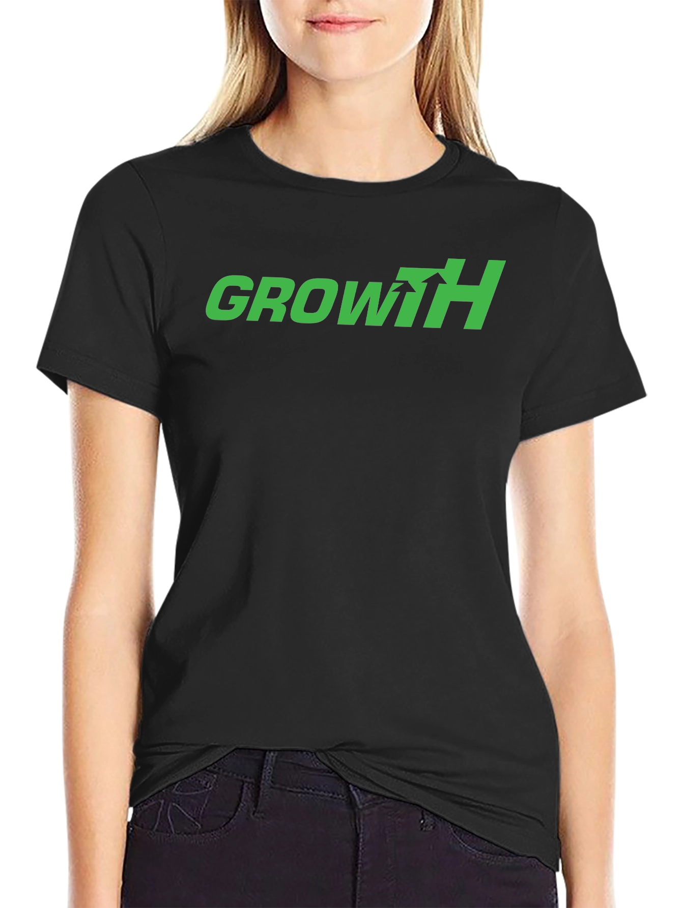 Growth Arrow Graphic Tee - Black
