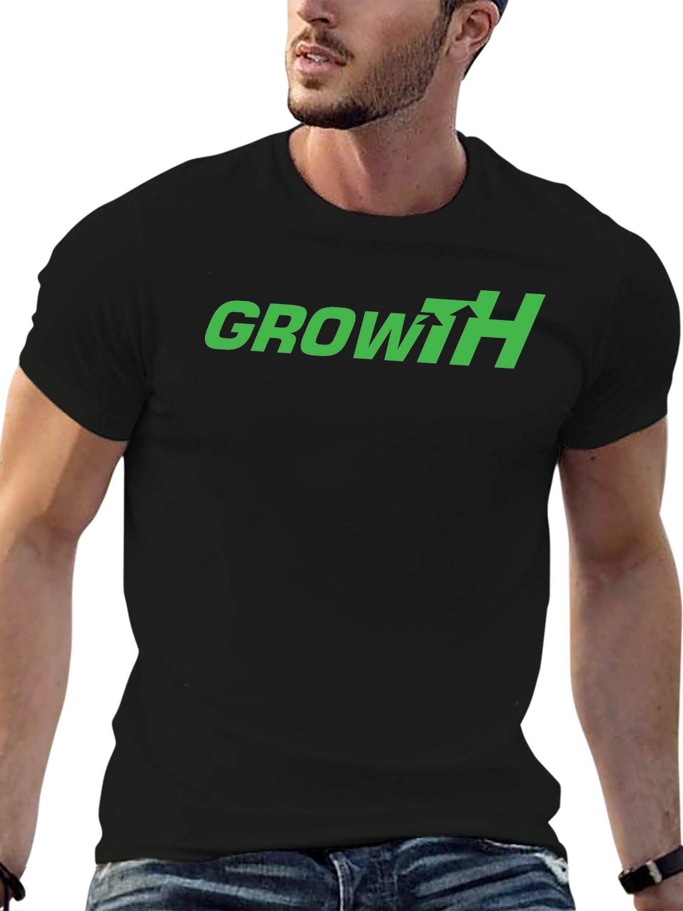 Growth Arrow Graphic Tee - Black