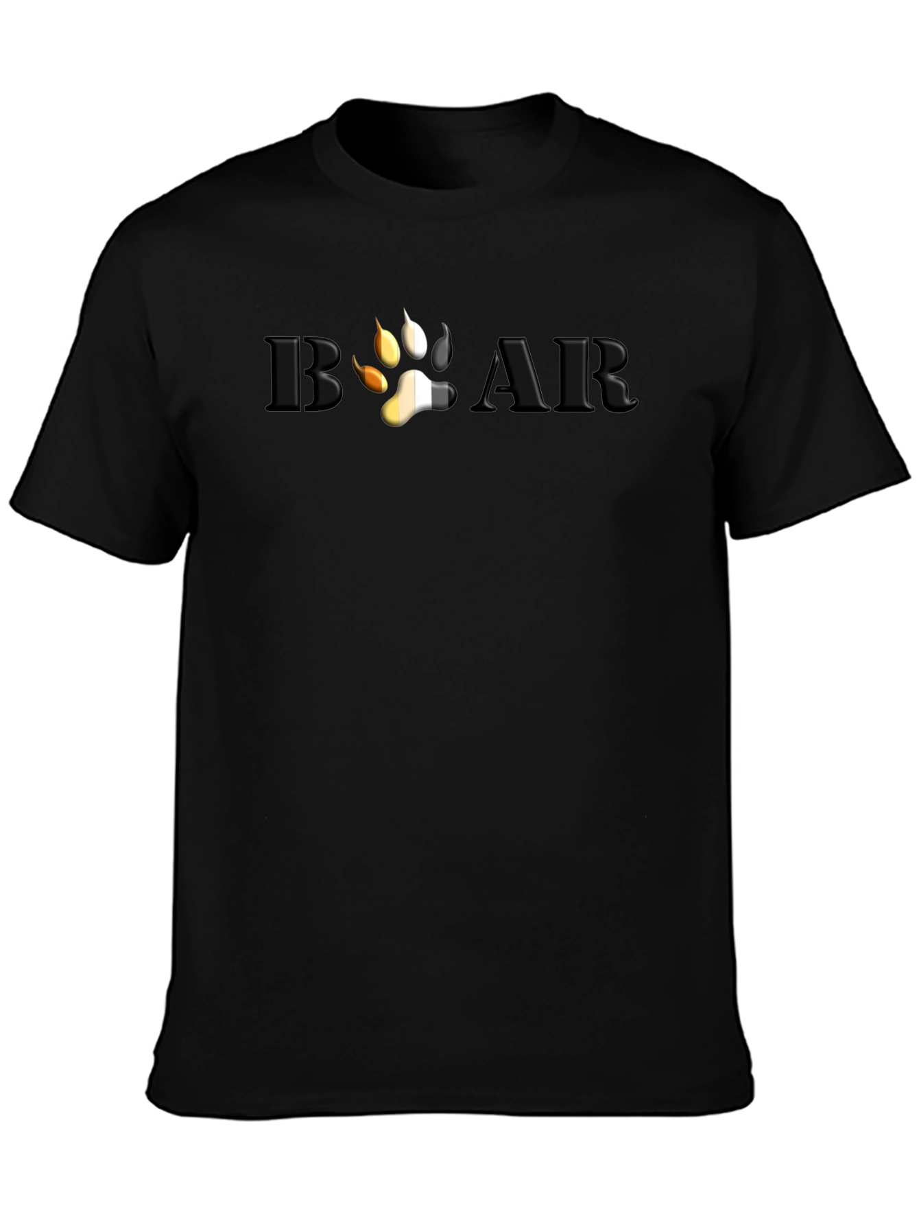 Bear Pride T-Shirt - Embossed Paw Print Design