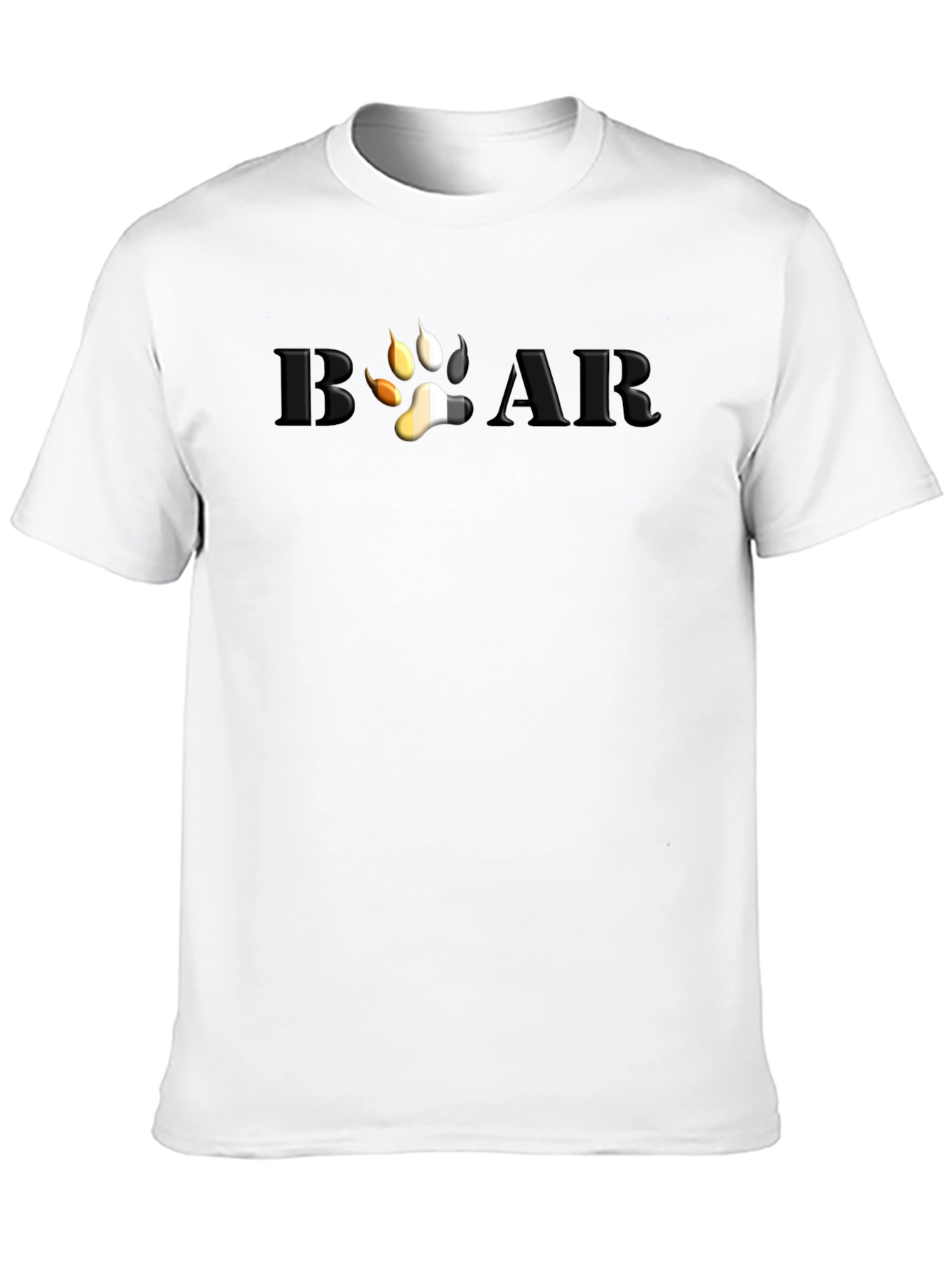 Bear Pride T-Shirt - Embossed Paw Print Design