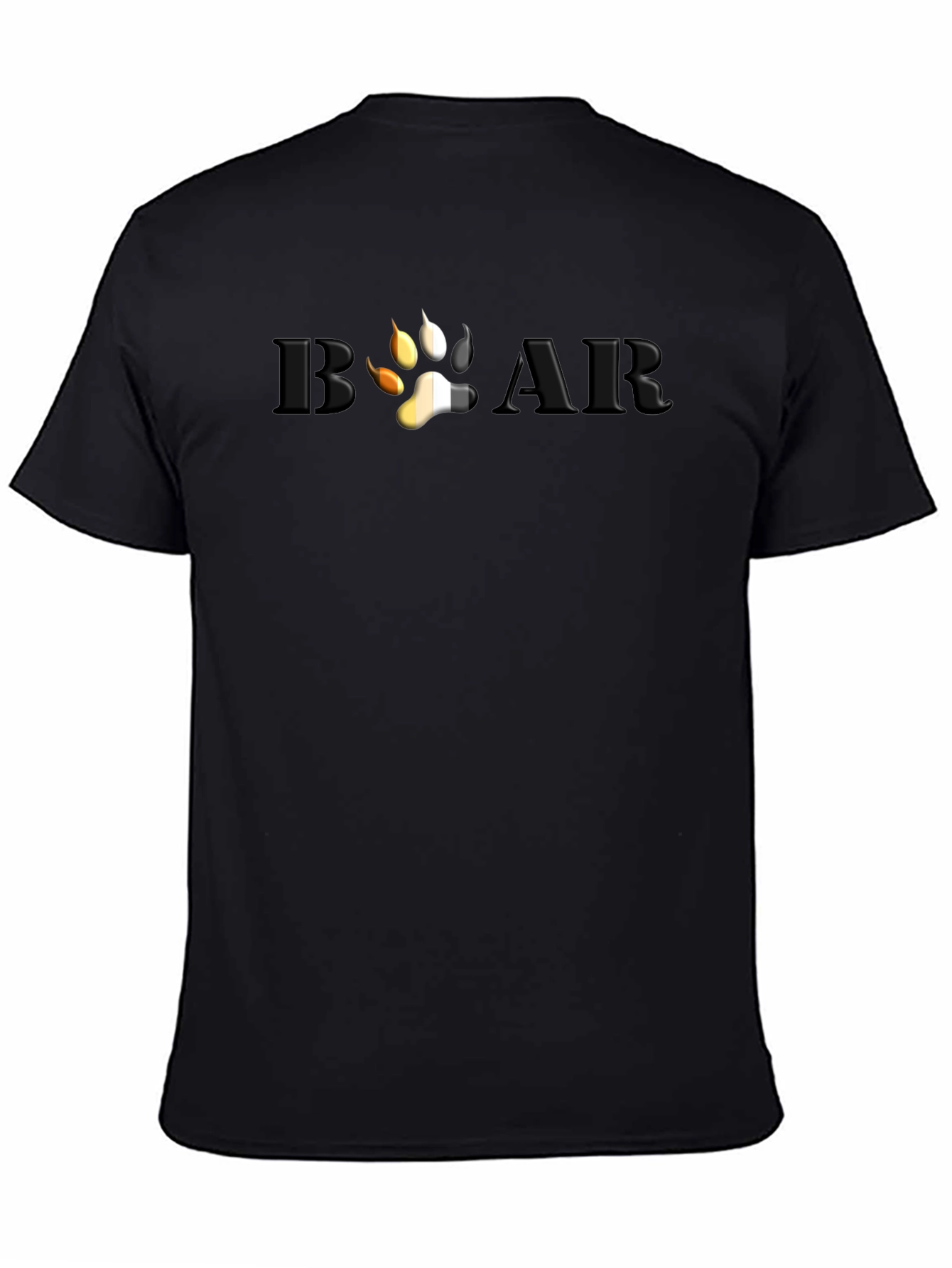 Bear Pride T-Shirt - Embossed Paw Print Design
