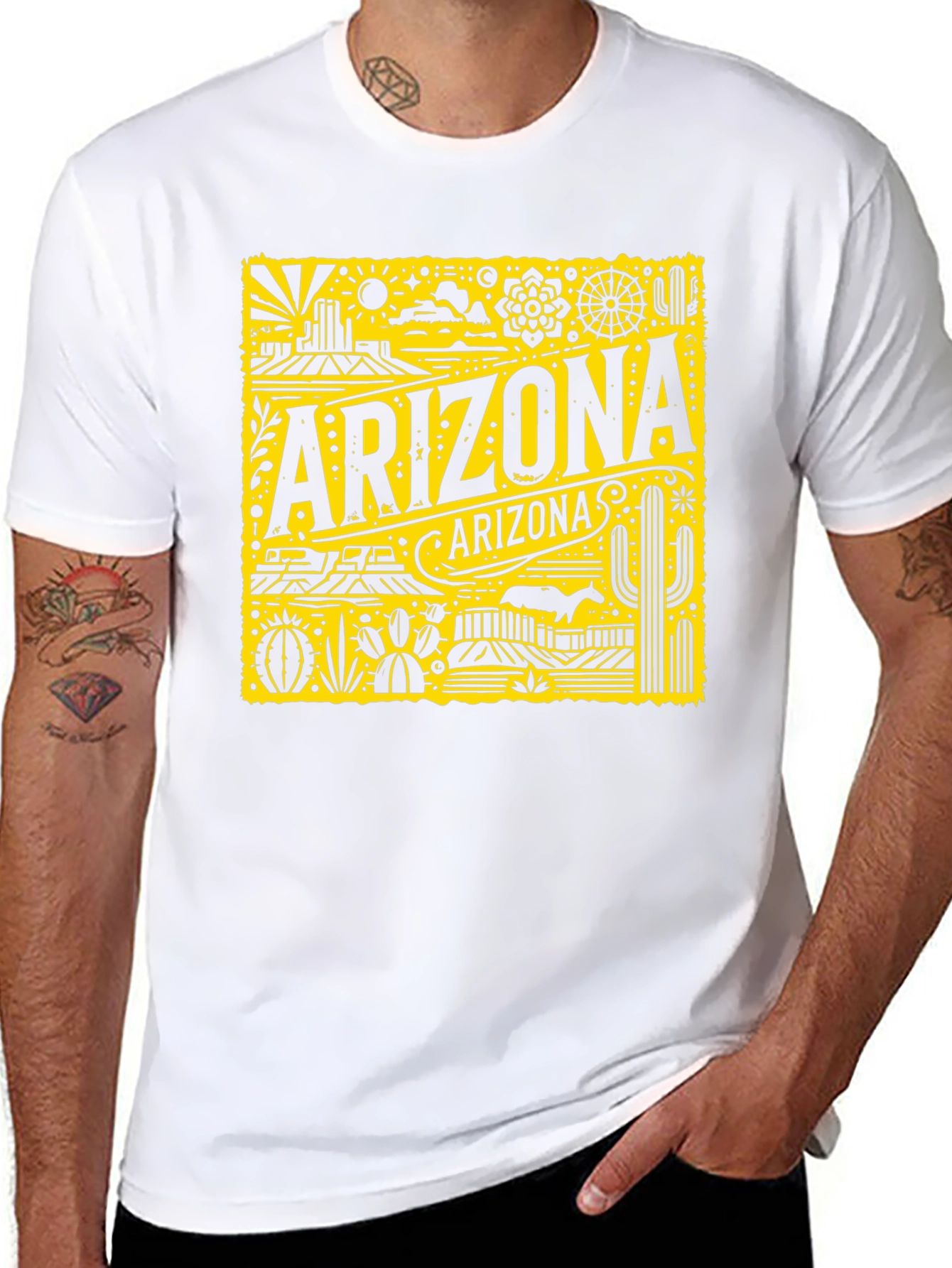 Arizona Graphic Print Black T-Shirt