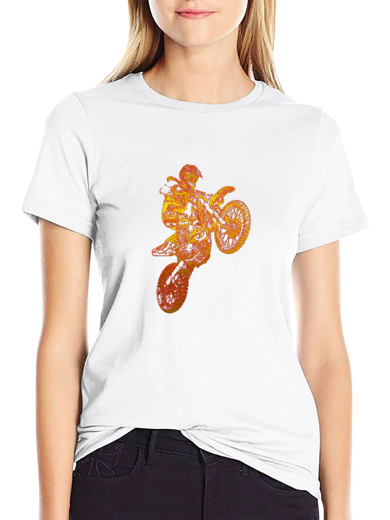 Motocross Rider Graphic Black T-Shirt