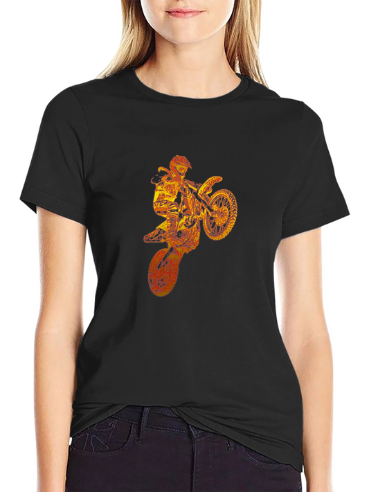 Motocross Rider Graphic Black T-Shirt