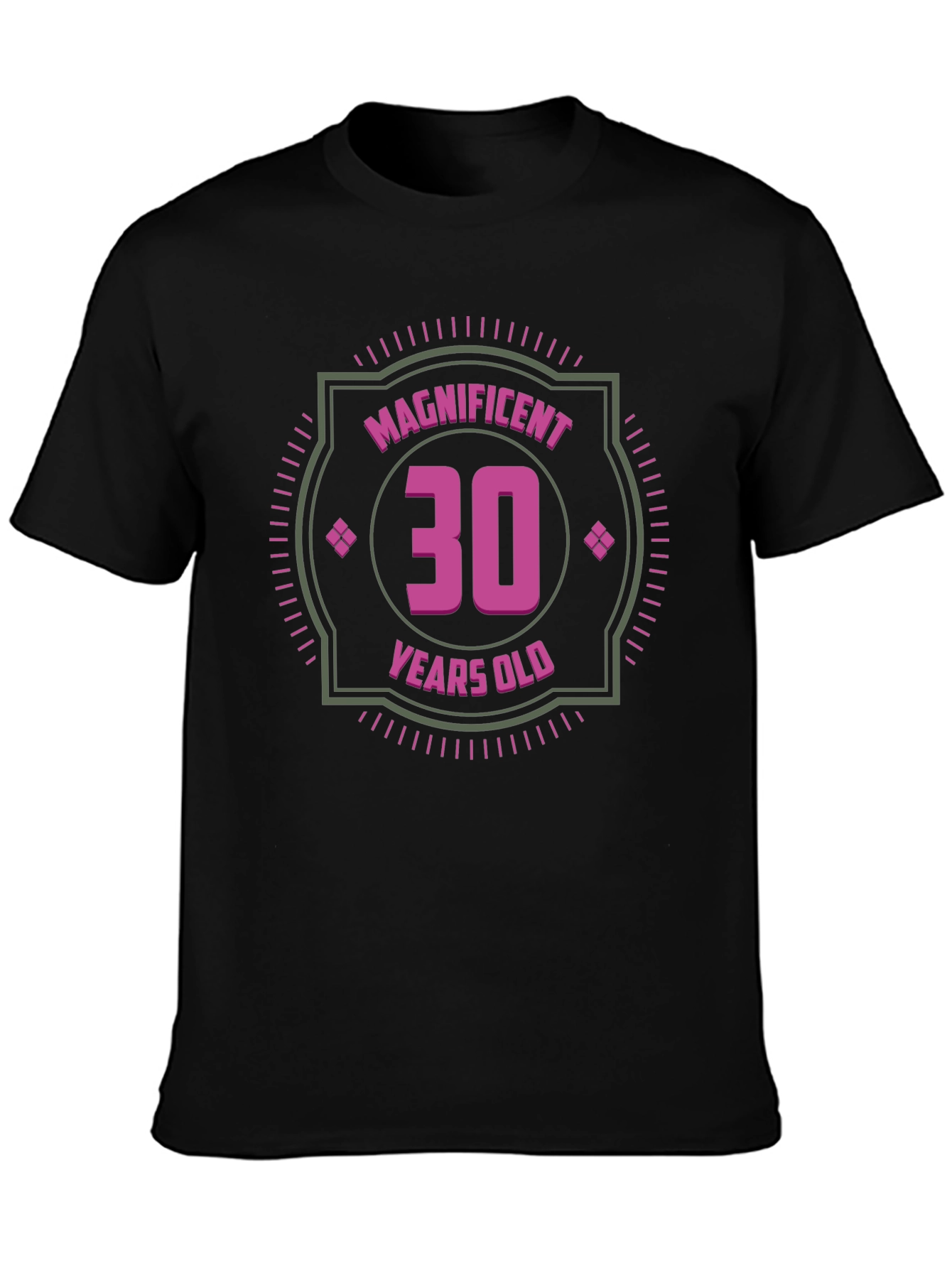 Magnificent 30th Birthday T-Shirt - Black