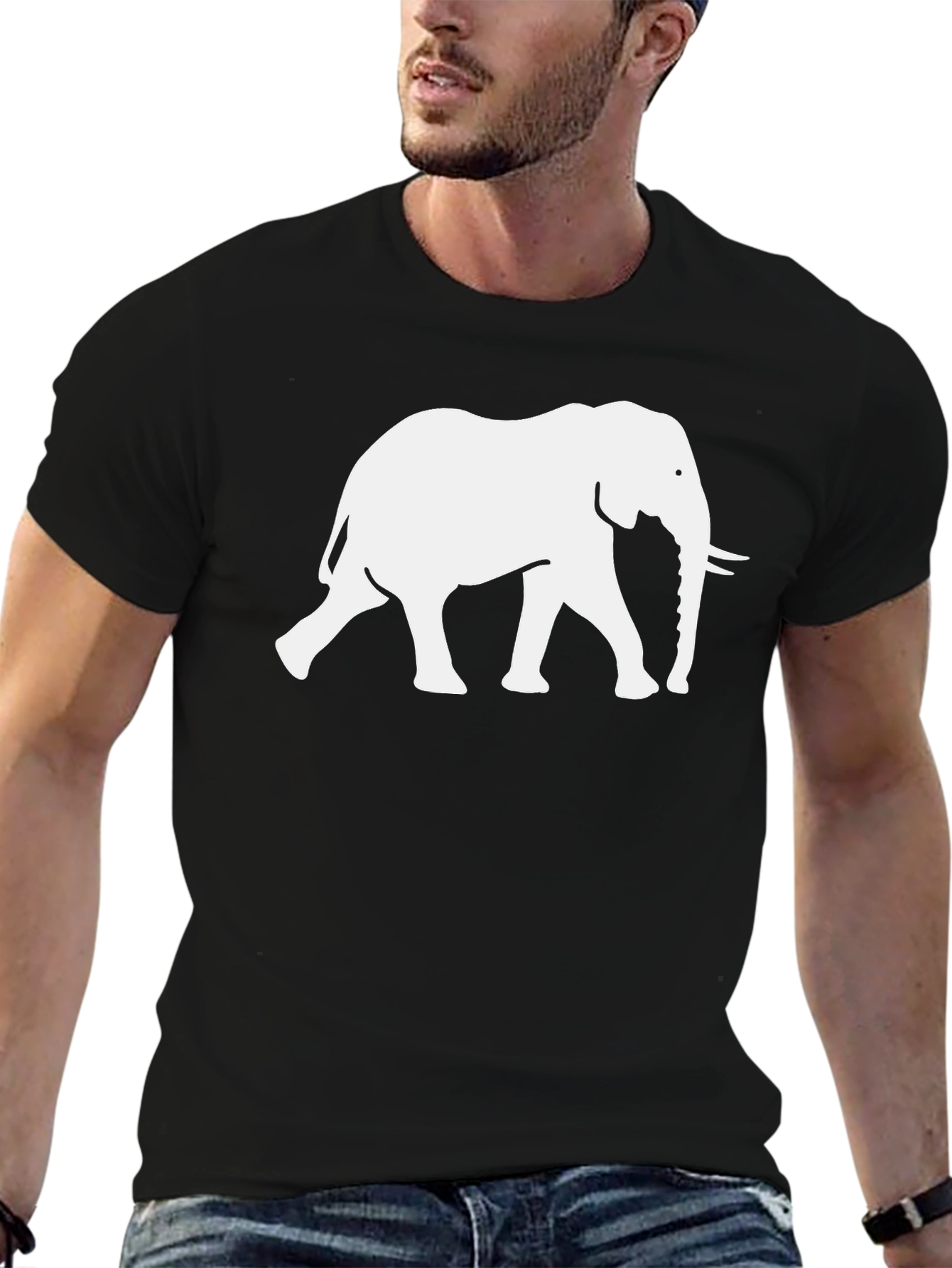 Elephant Graphic Tee - Cool Animal Print Shirt