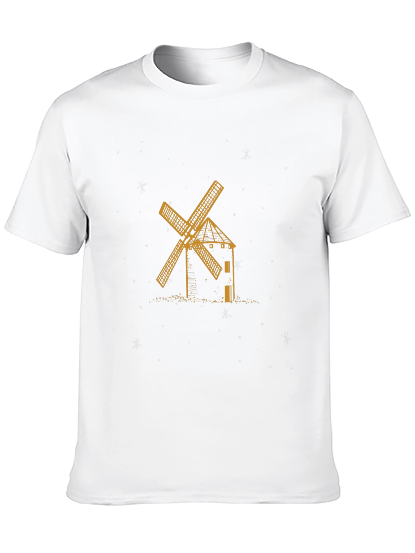 Windmill Graphic Tee - Stylish Black Cotton T-Shirt