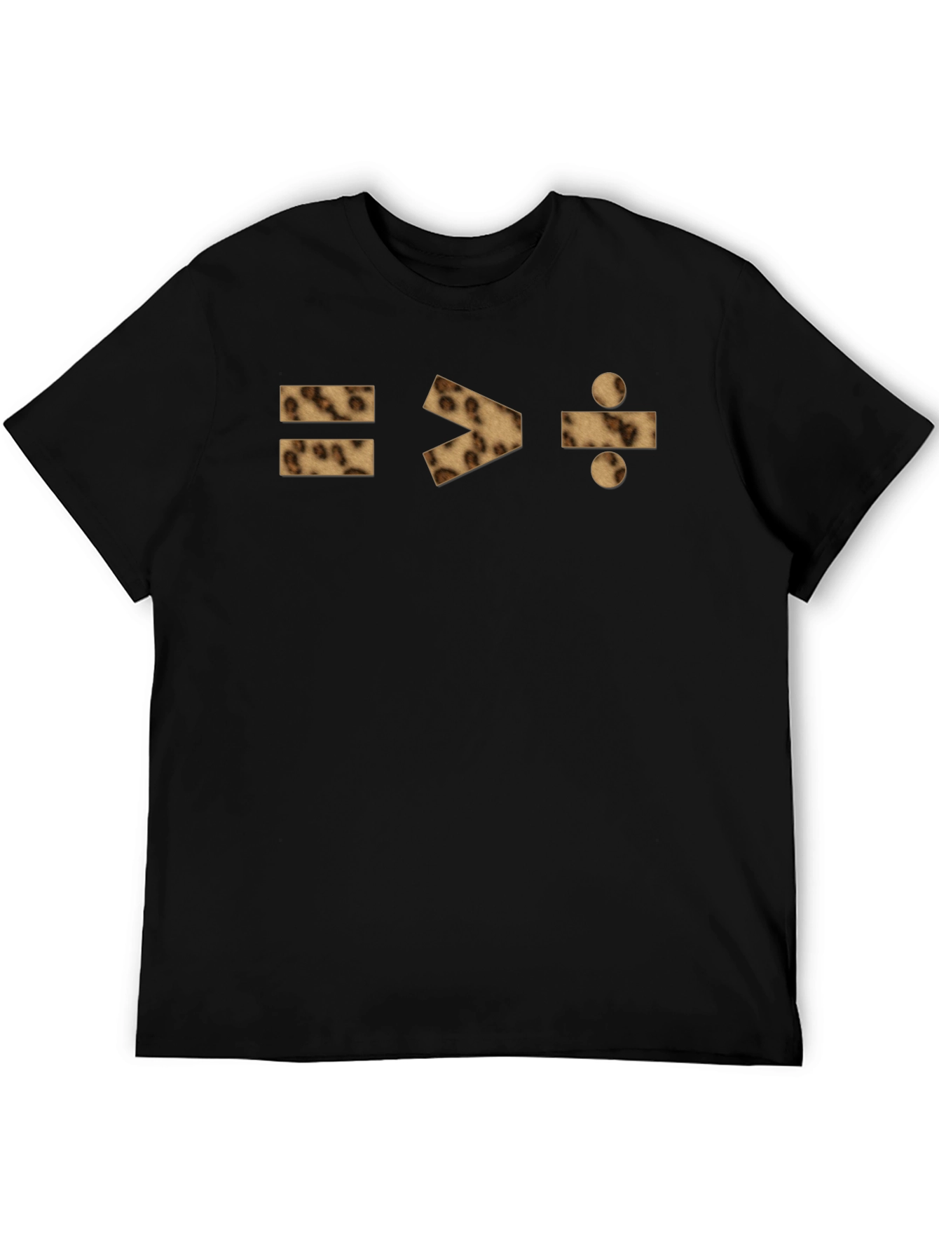 Equal Greater Than Divide Leopard Print Tee