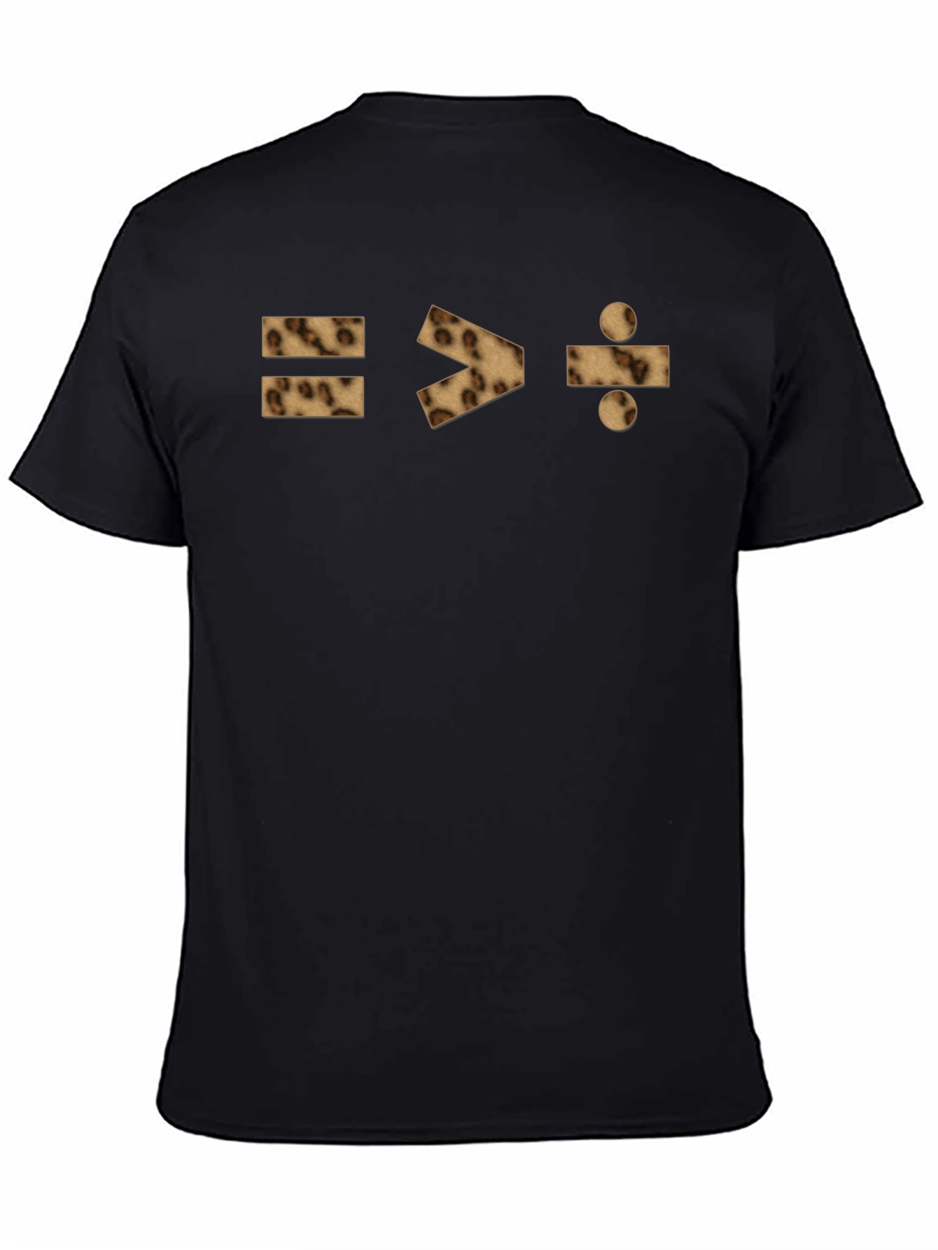 Equal Greater Than Divide Leopard Print Tee