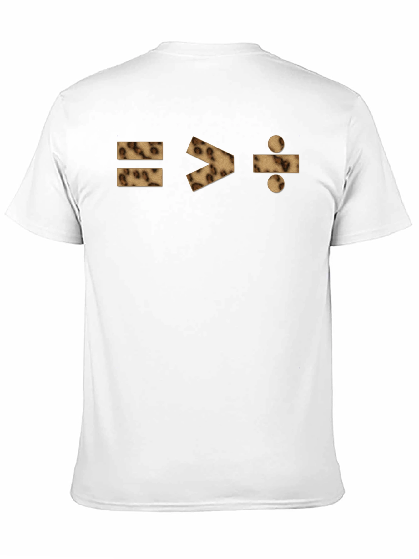 Equal Greater Than Divide Leopard Print Tee
