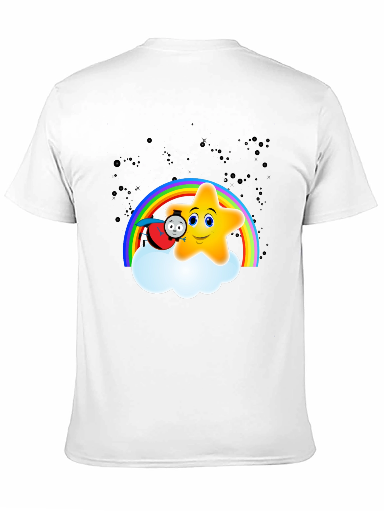 Cute Star Rainbow Train Graphic Tee