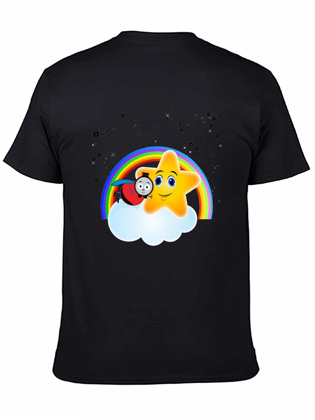 Cute Star Rainbow Train Graphic Tee
