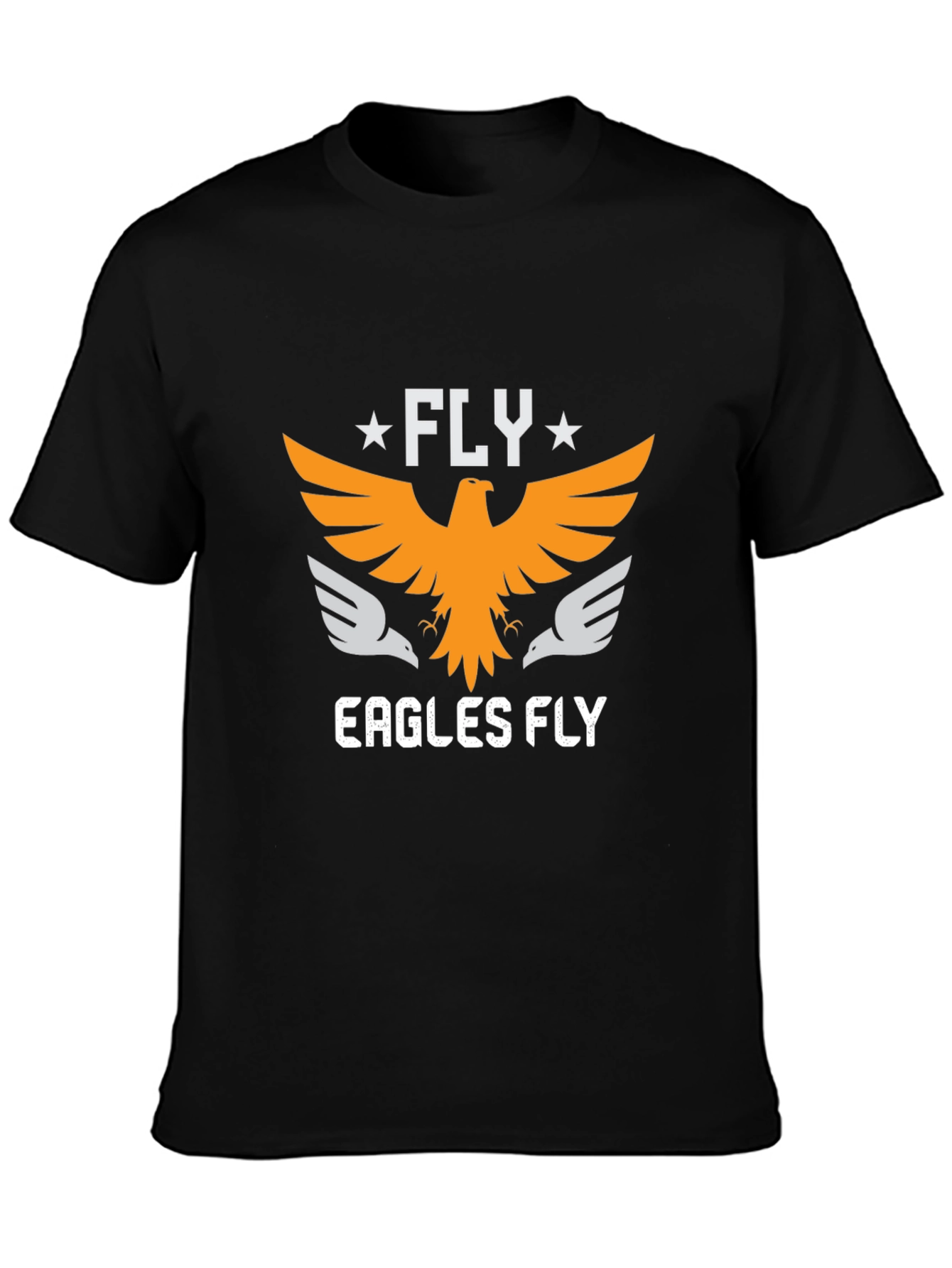 Fly Eagles Fly Black Graphic Tee