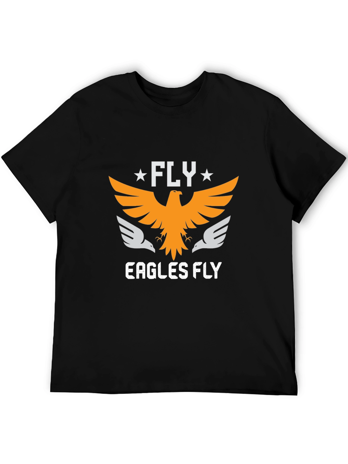 Fly Eagles Fly Black Graphic Tee