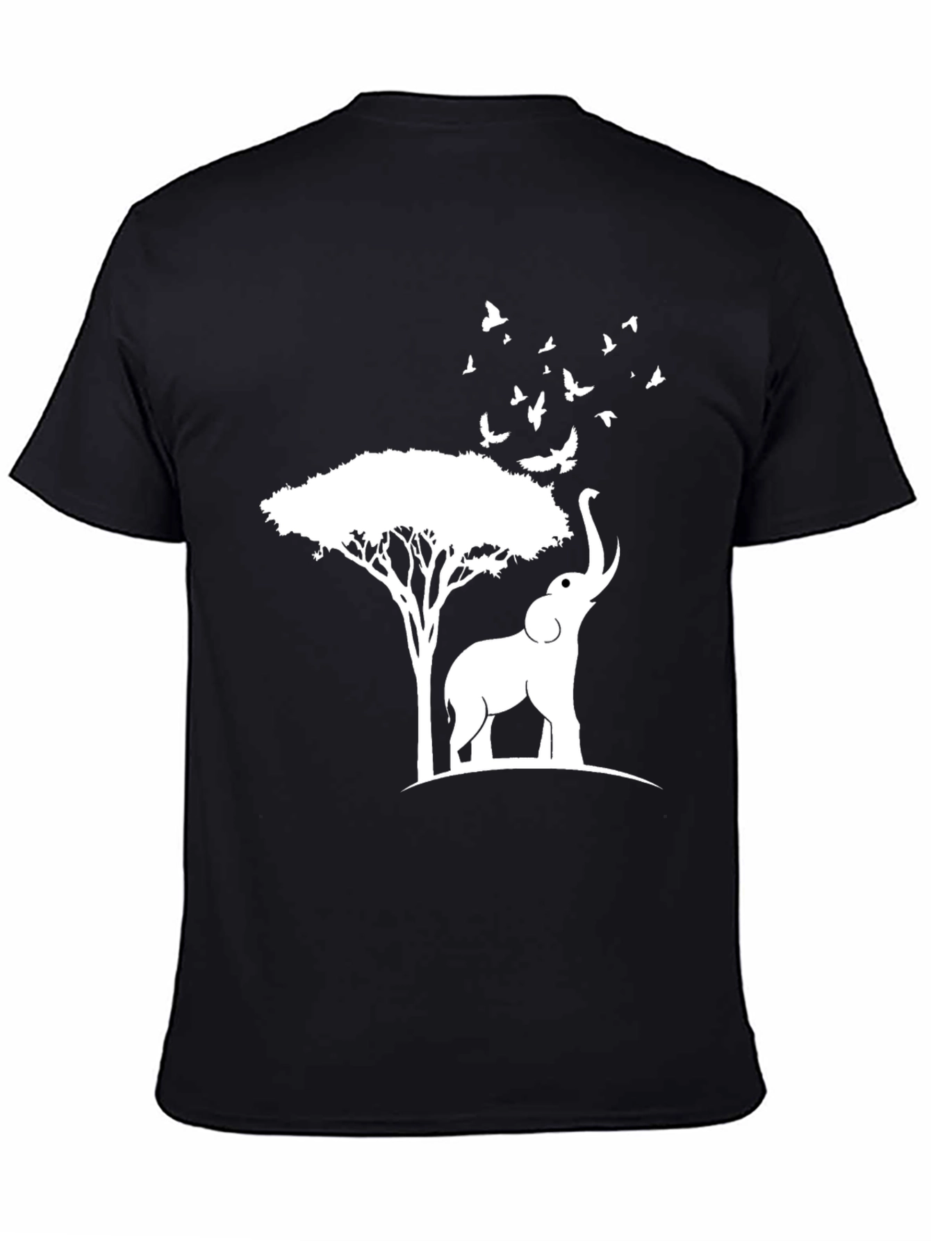 Elephant and Tree Graphic Tee - Nature Inspired Design