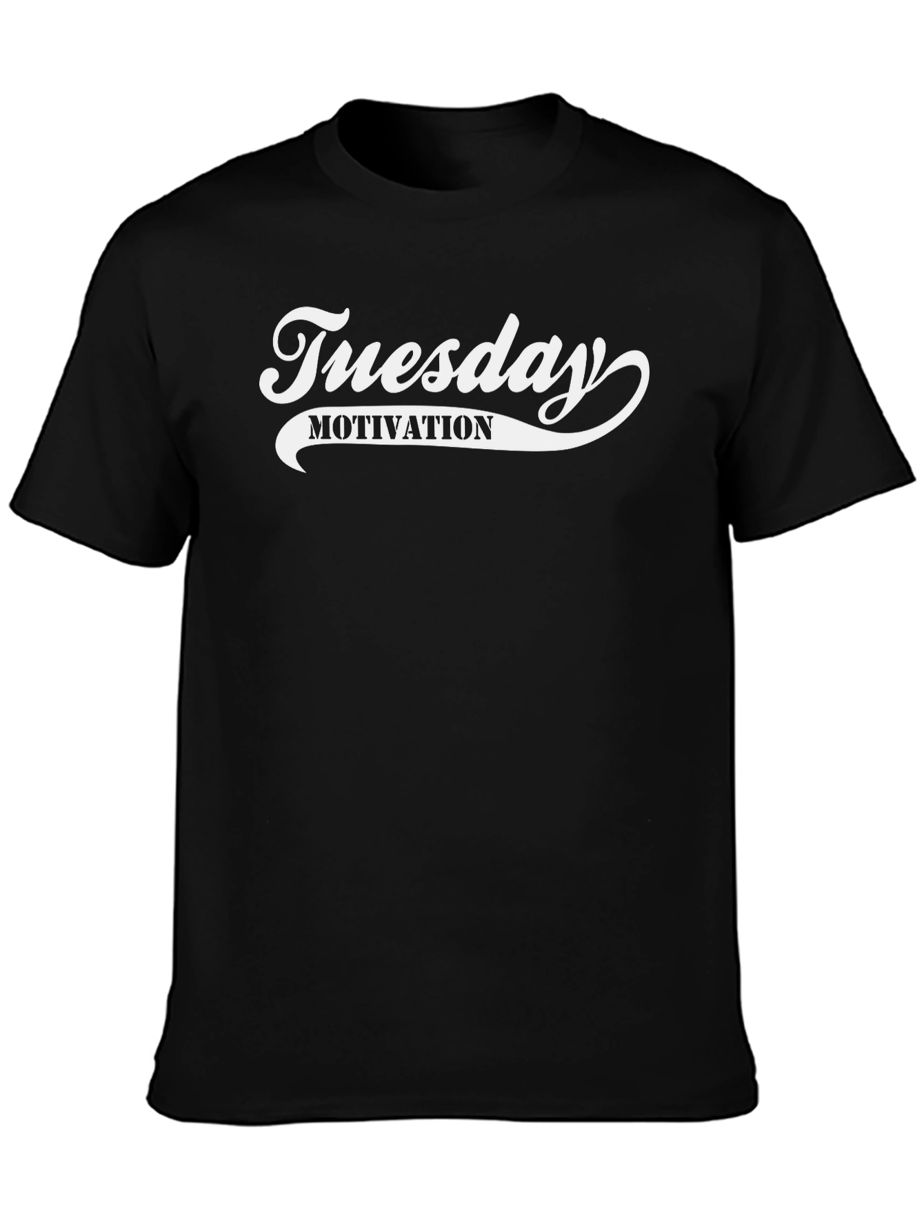 Tuesday Motivation Graphic Tee - Black