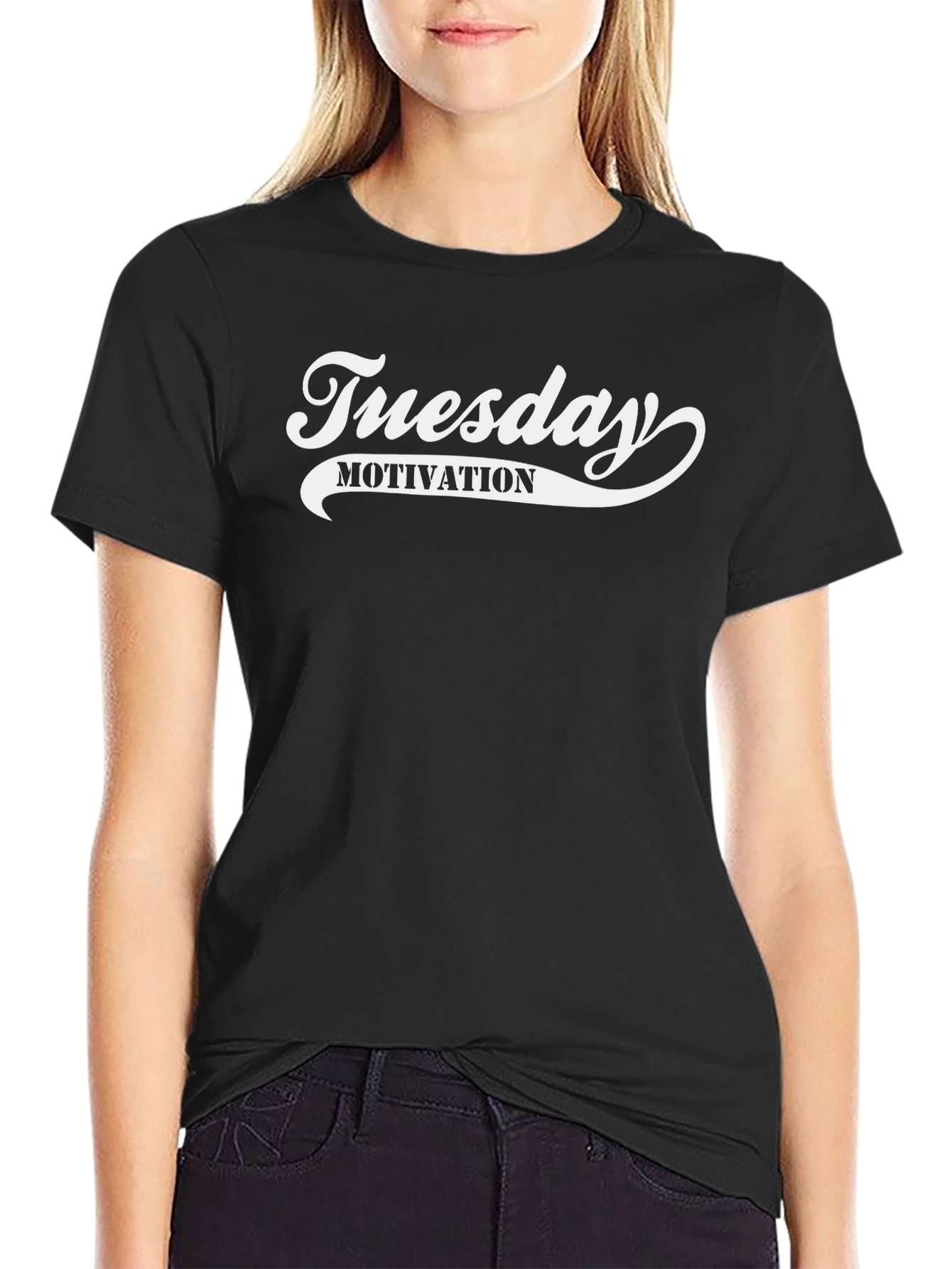 Tuesday Motivation Graphic Tee - Black