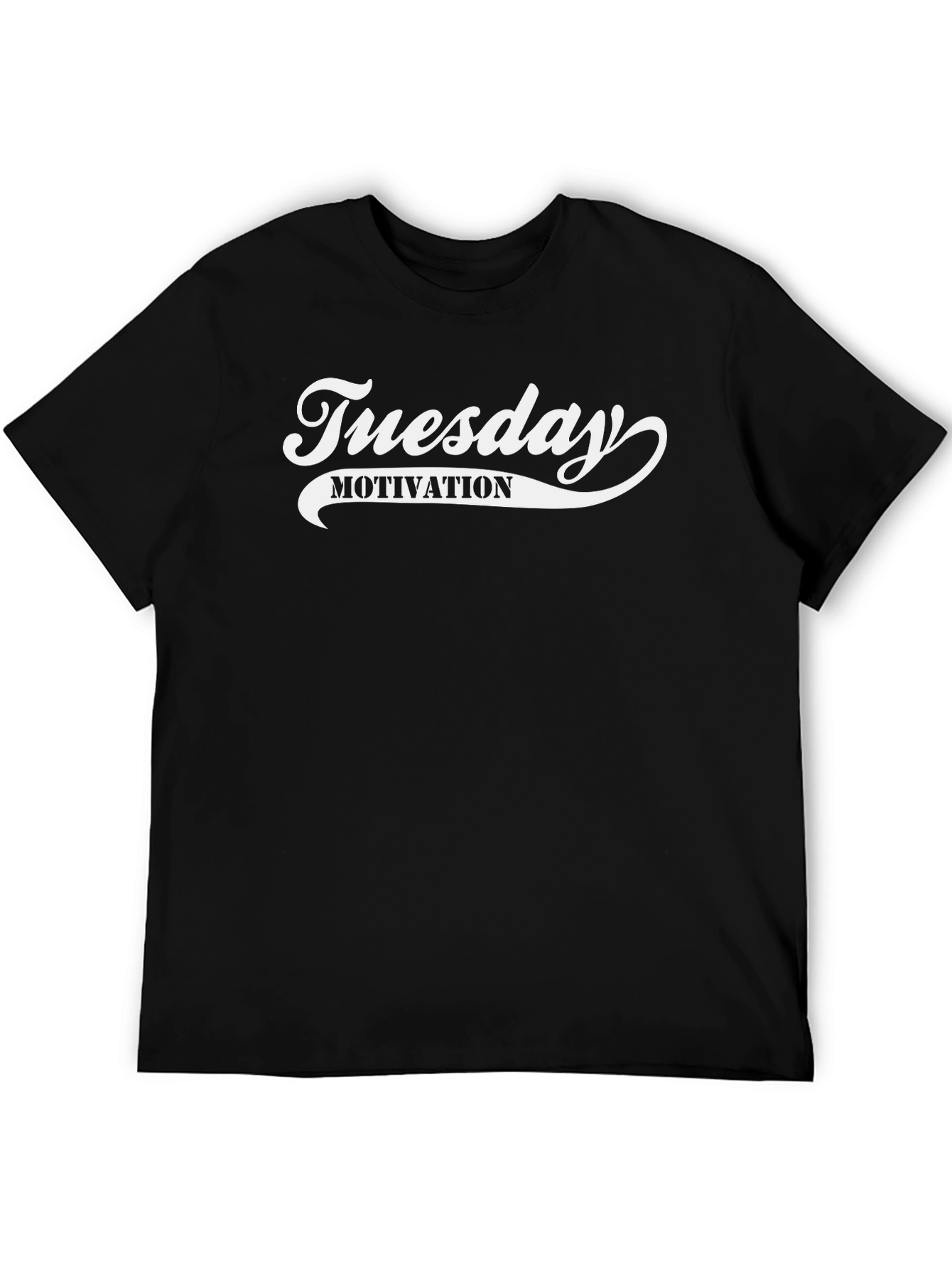 Tuesday Motivation Graphic Tee - Black