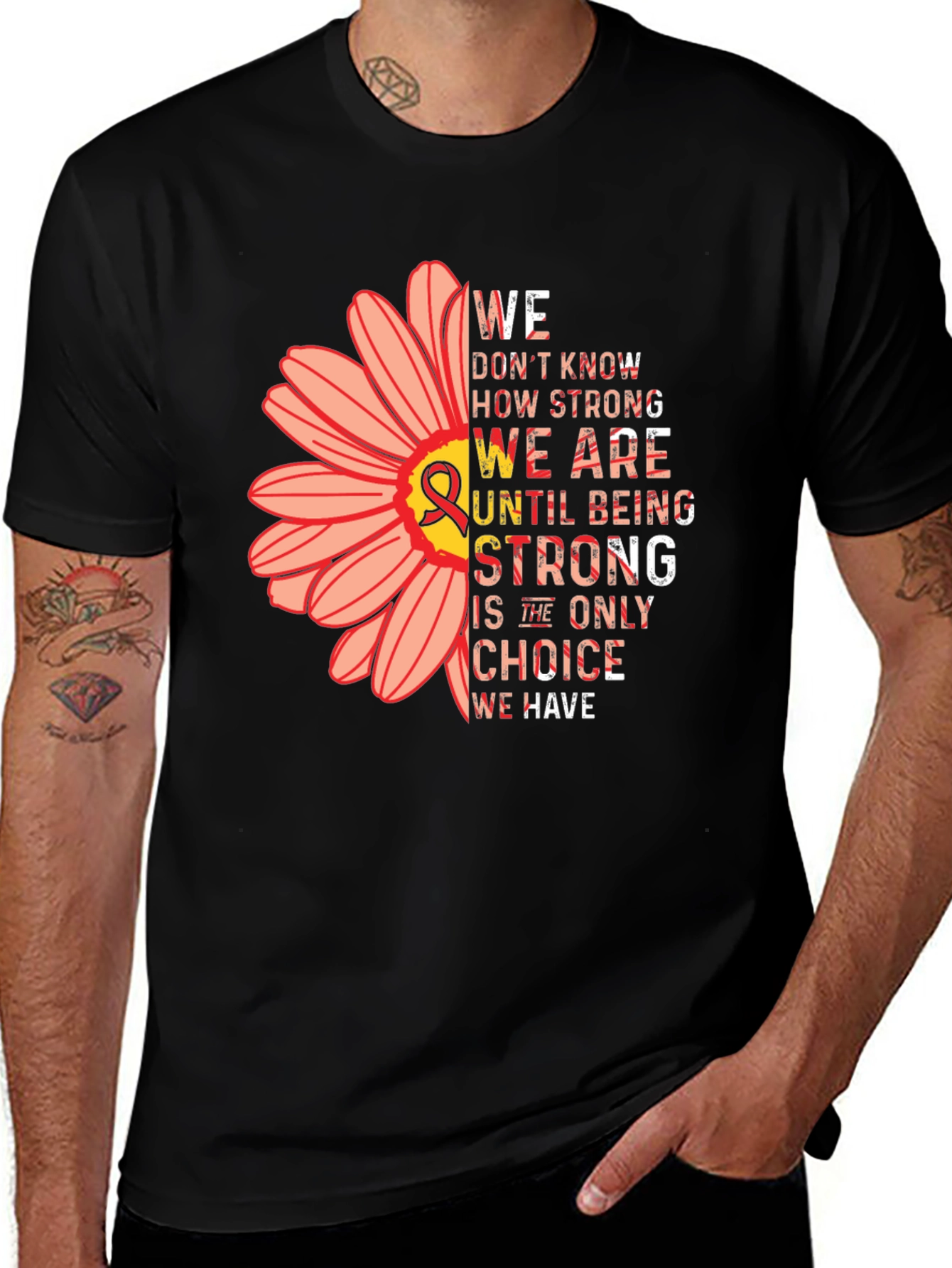 Strength Flower T-Shirt - Awareness & Support