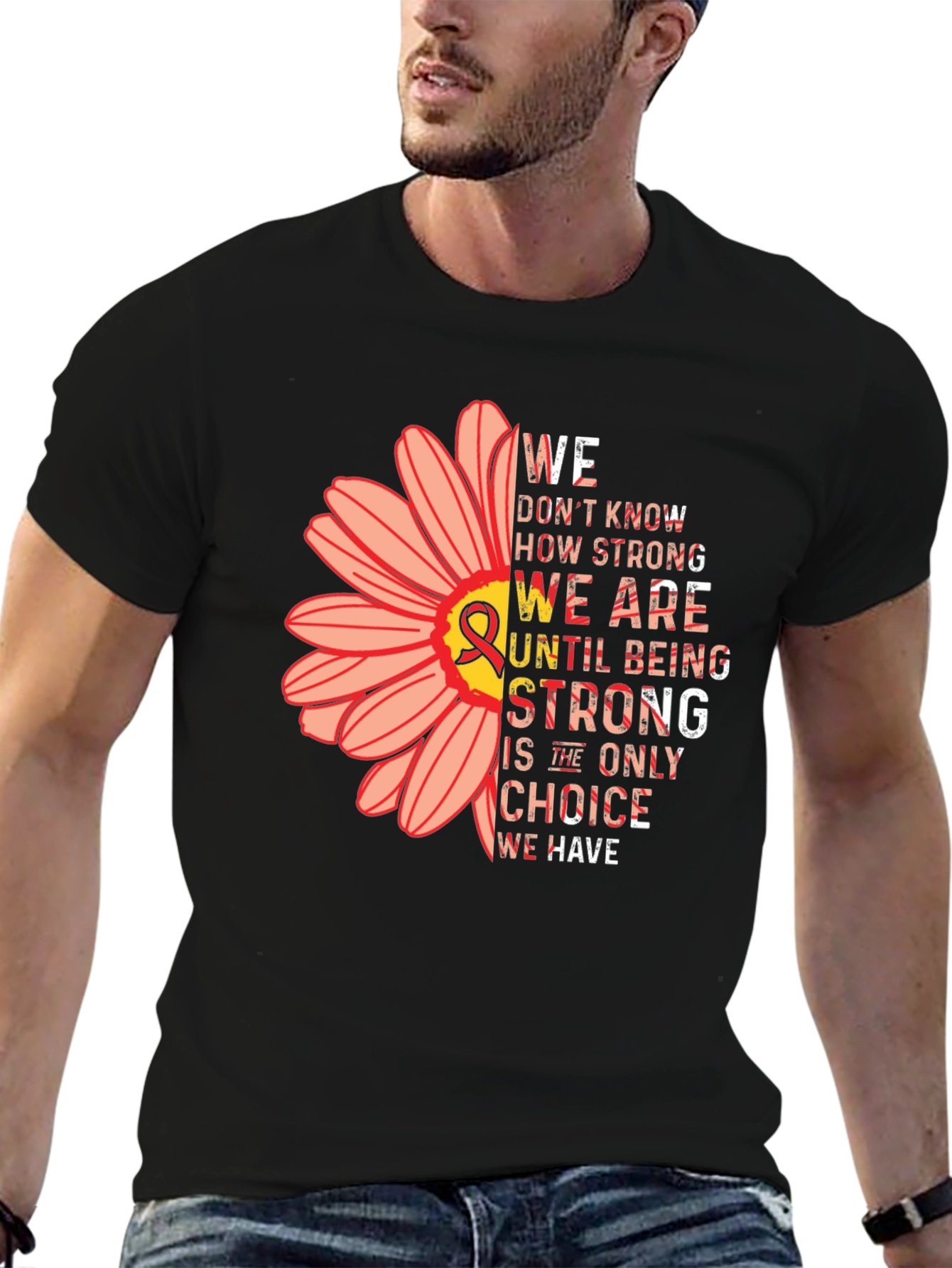 Strength Flower T-Shirt - Awareness & Support