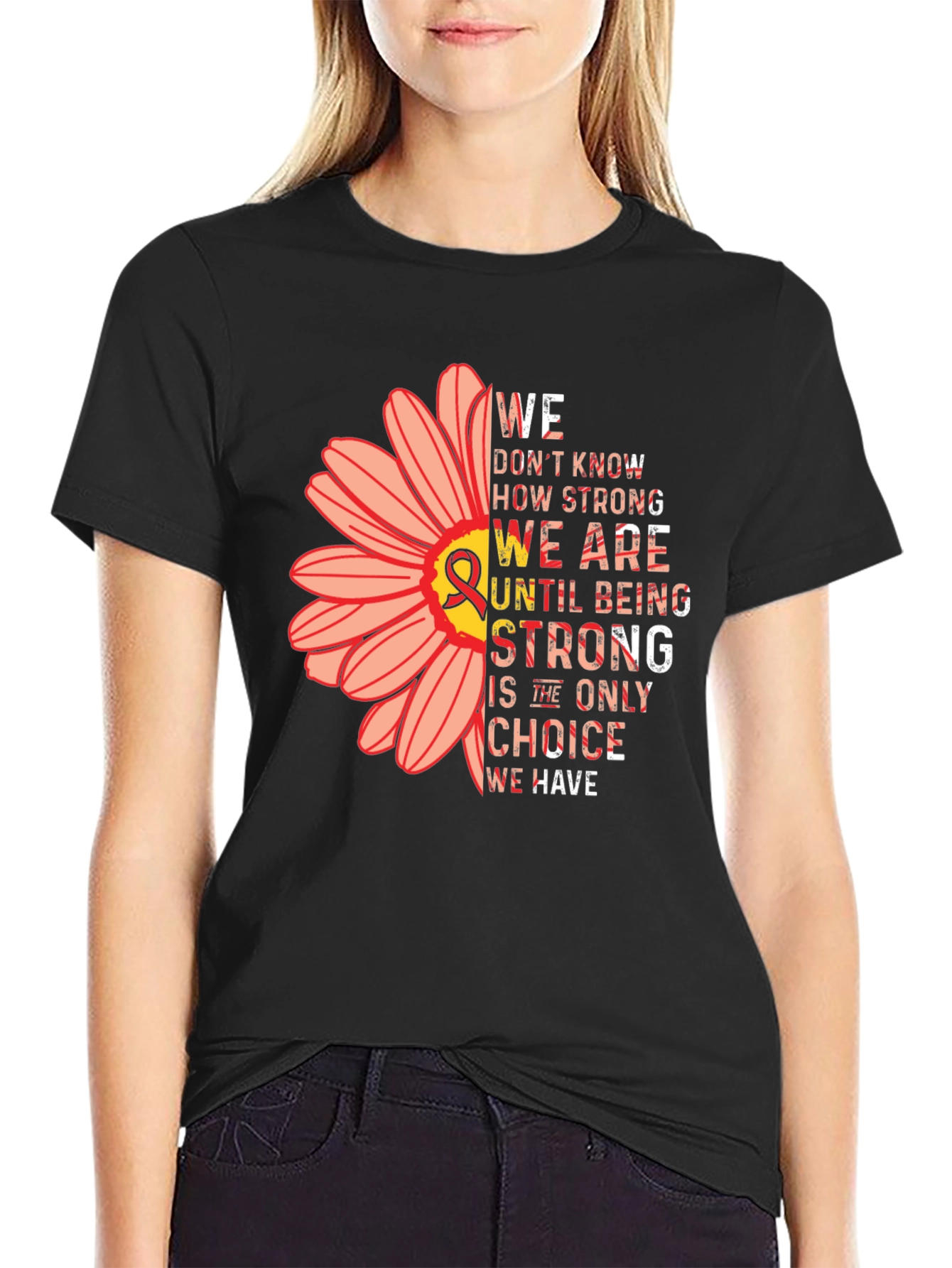 Strength Flower T-Shirt - Awareness & Support