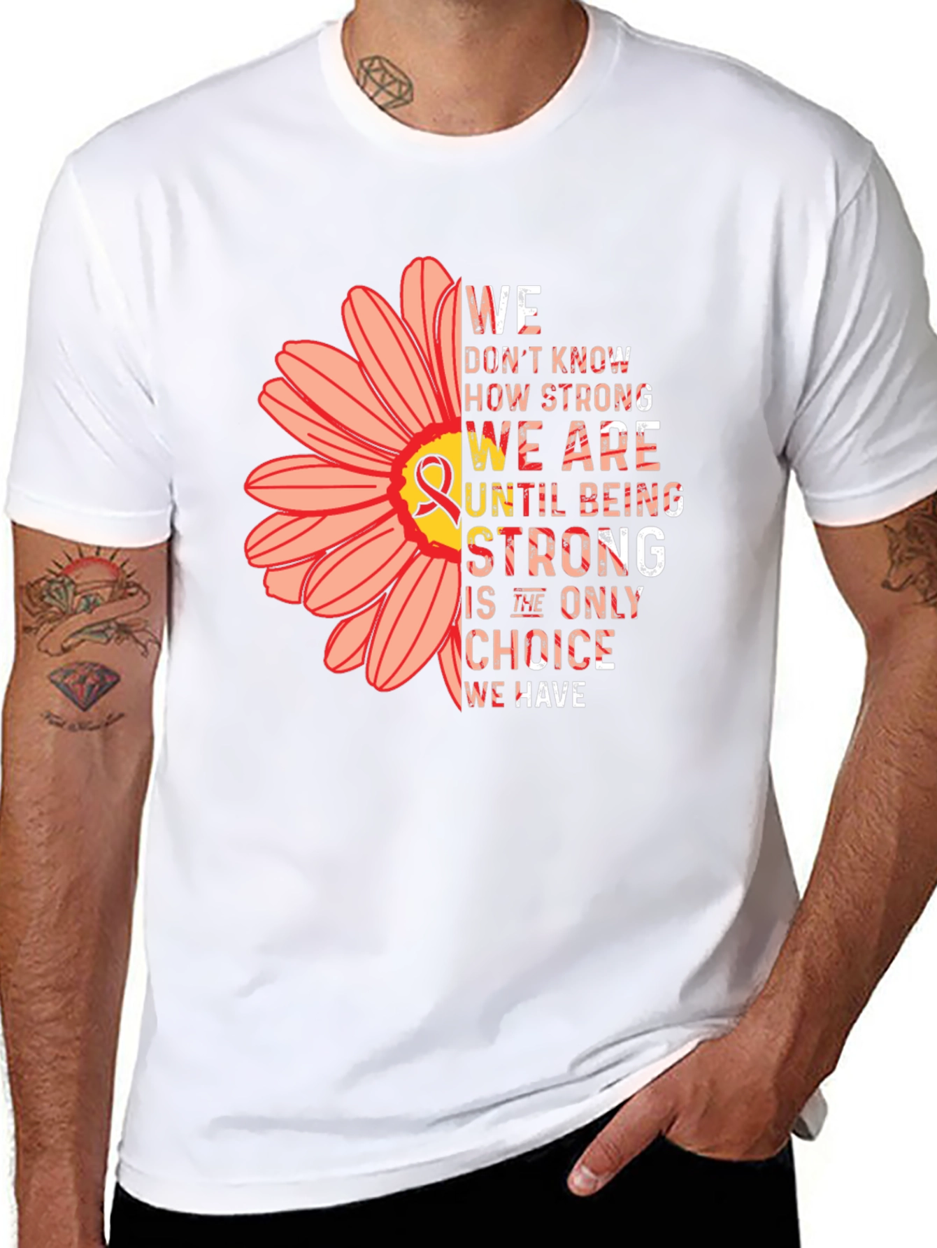 Strength Flower T-Shirt - Awareness & Support