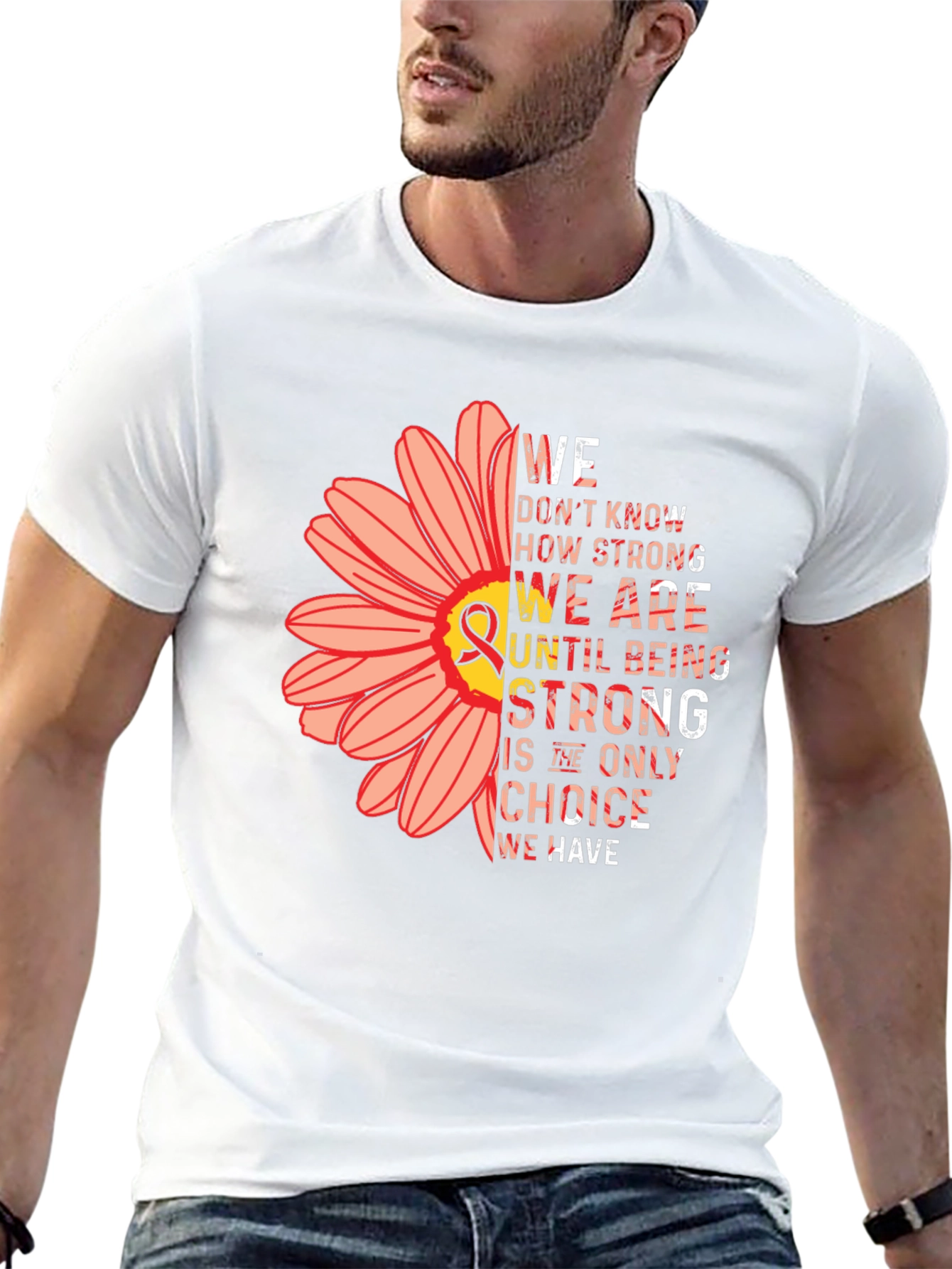 Strength Flower T-Shirt - Awareness & Support