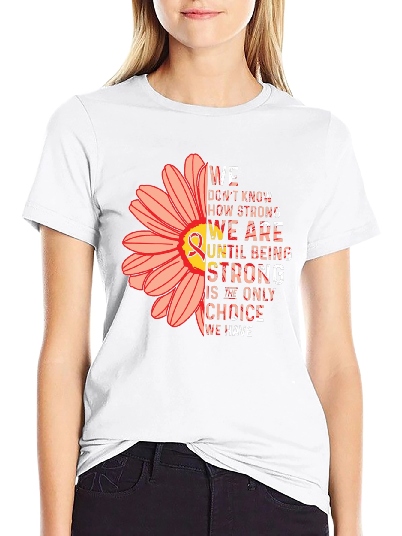 Strength Flower T-Shirt - Awareness & Support