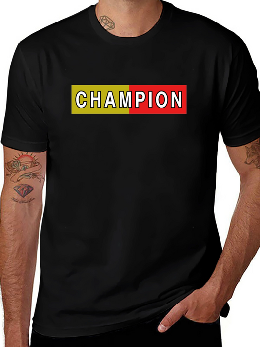 Champion Graphic T-Shirt - Black Cotton Tee