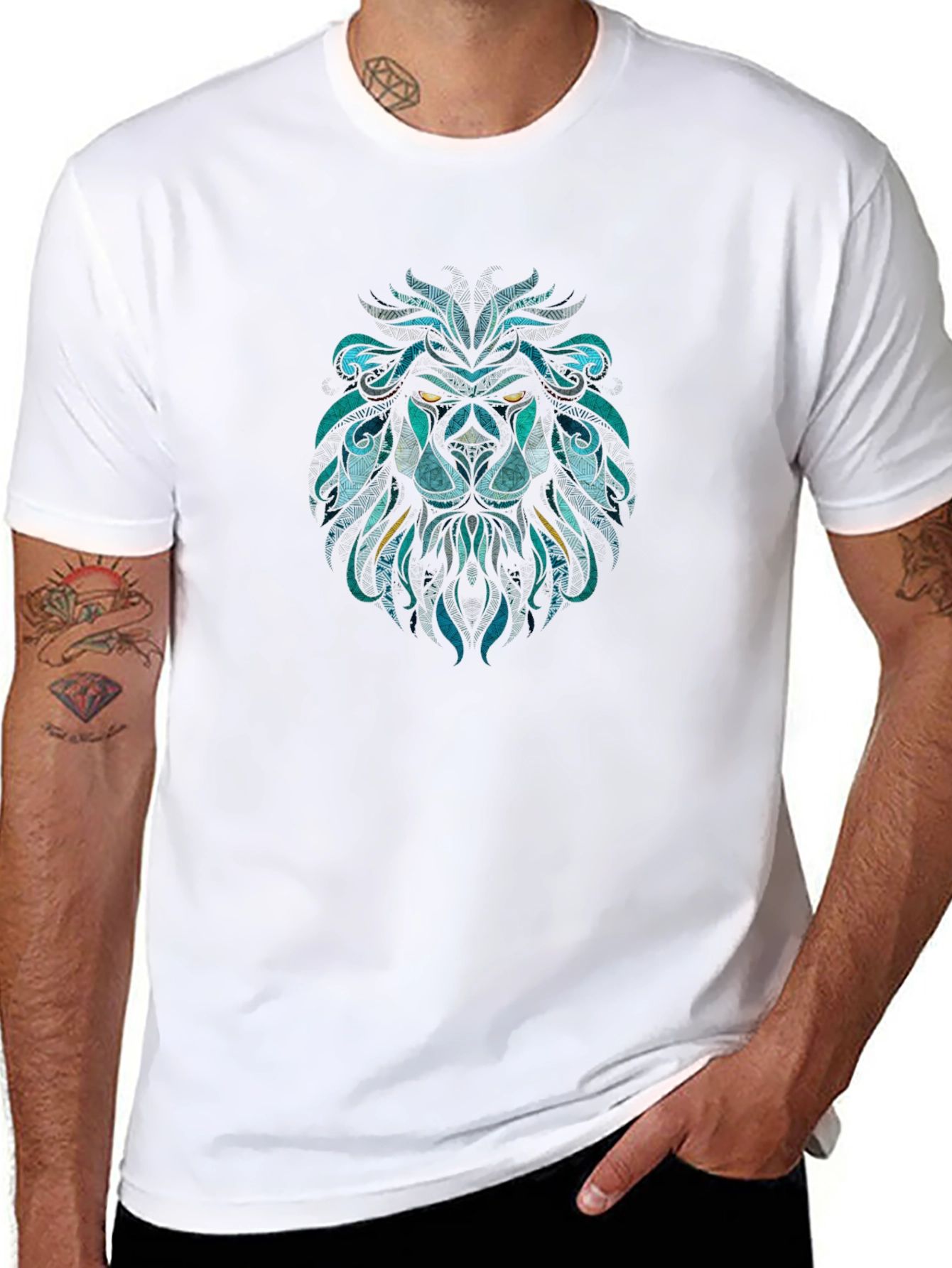 Lion Graphic Black T-Shirt