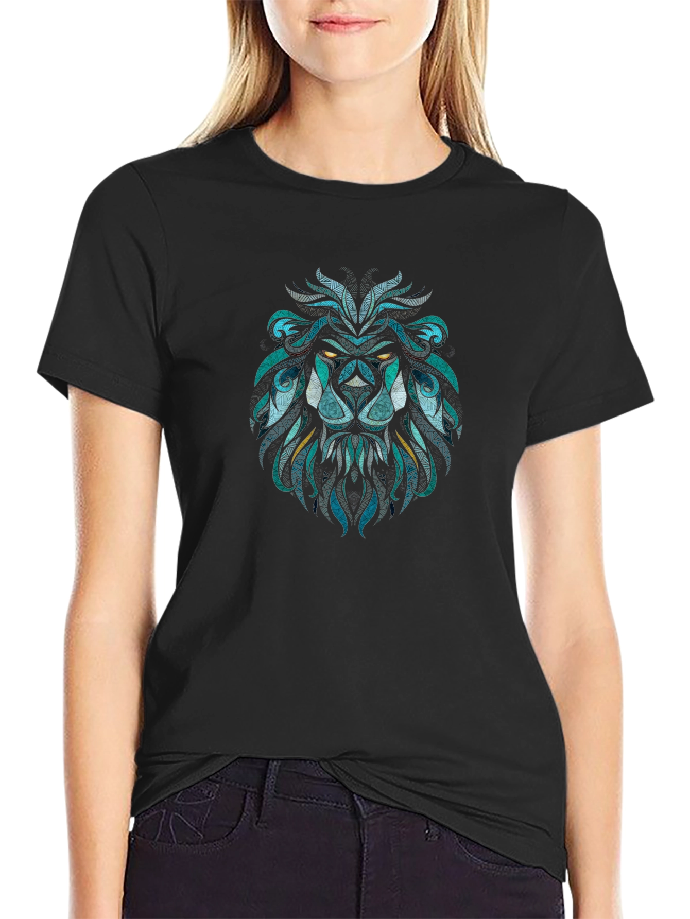 Lion Graphic Black T-Shirt