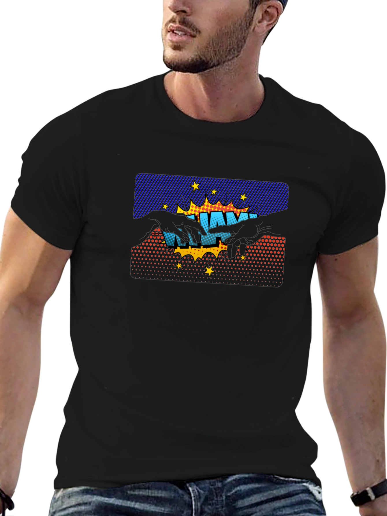 Pop Art Creation Black T-Shirt