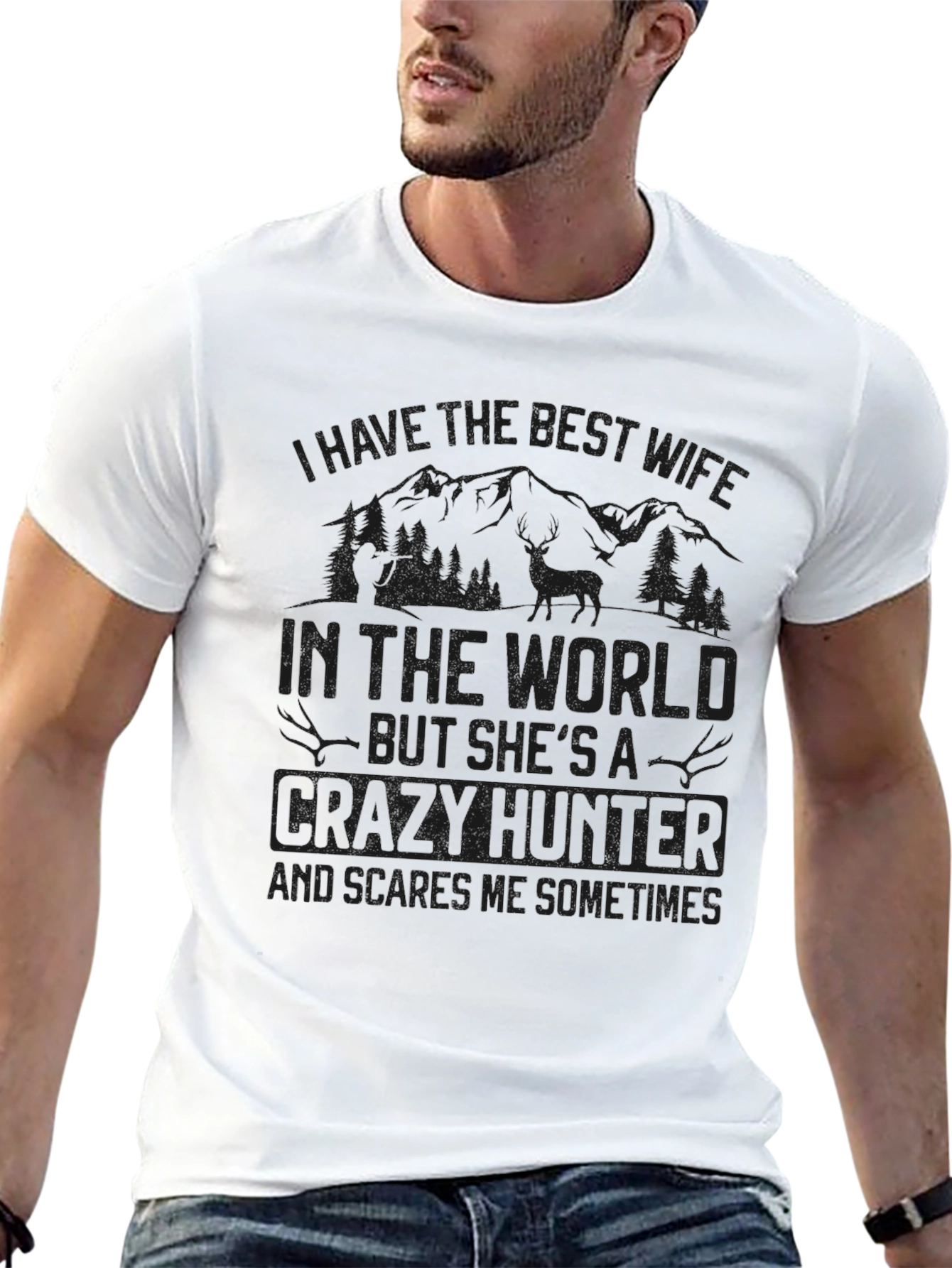Crazy Hunter Wife Graphic Tee