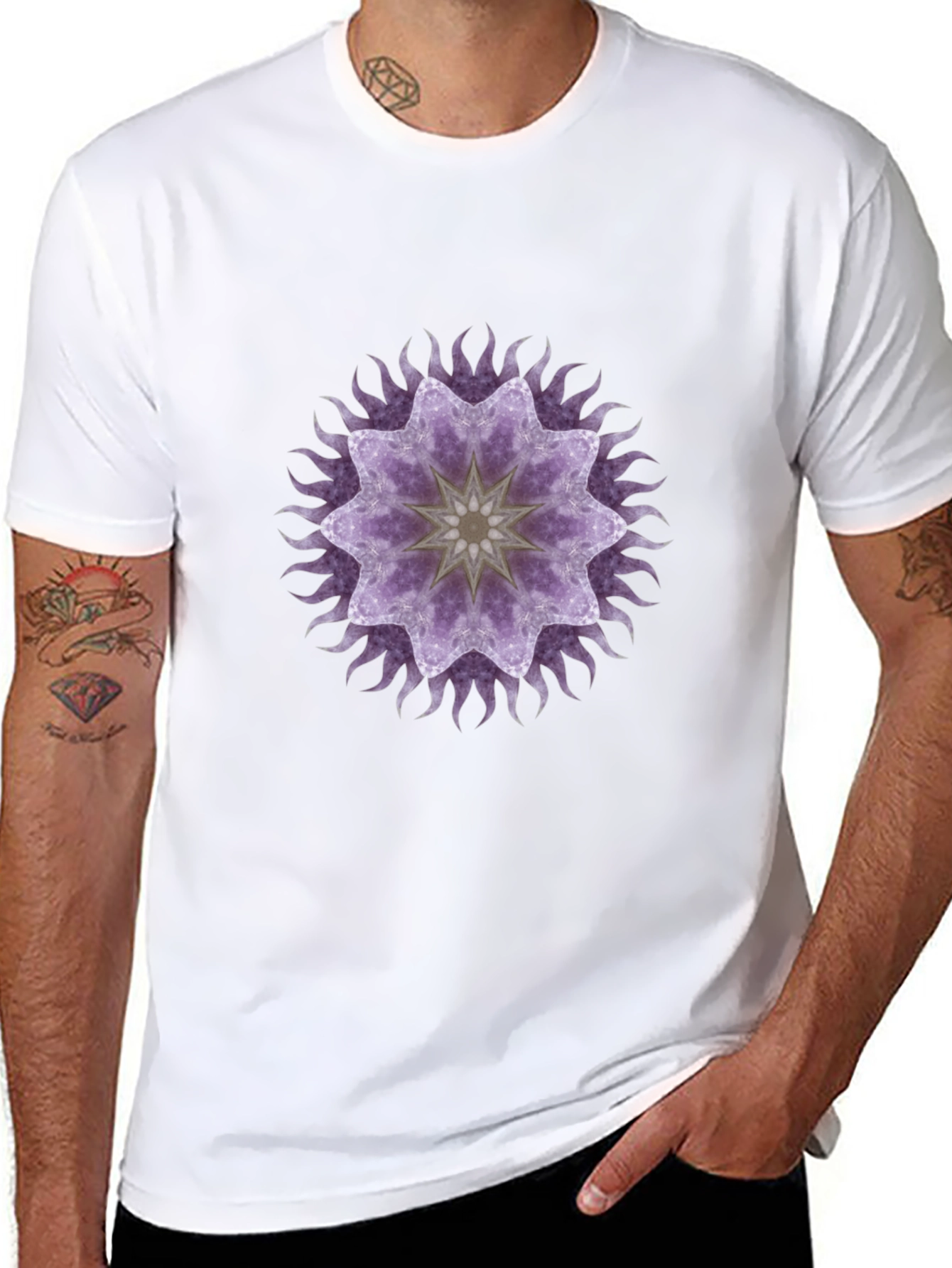 Mystic Mandala Graphic Tee - Black