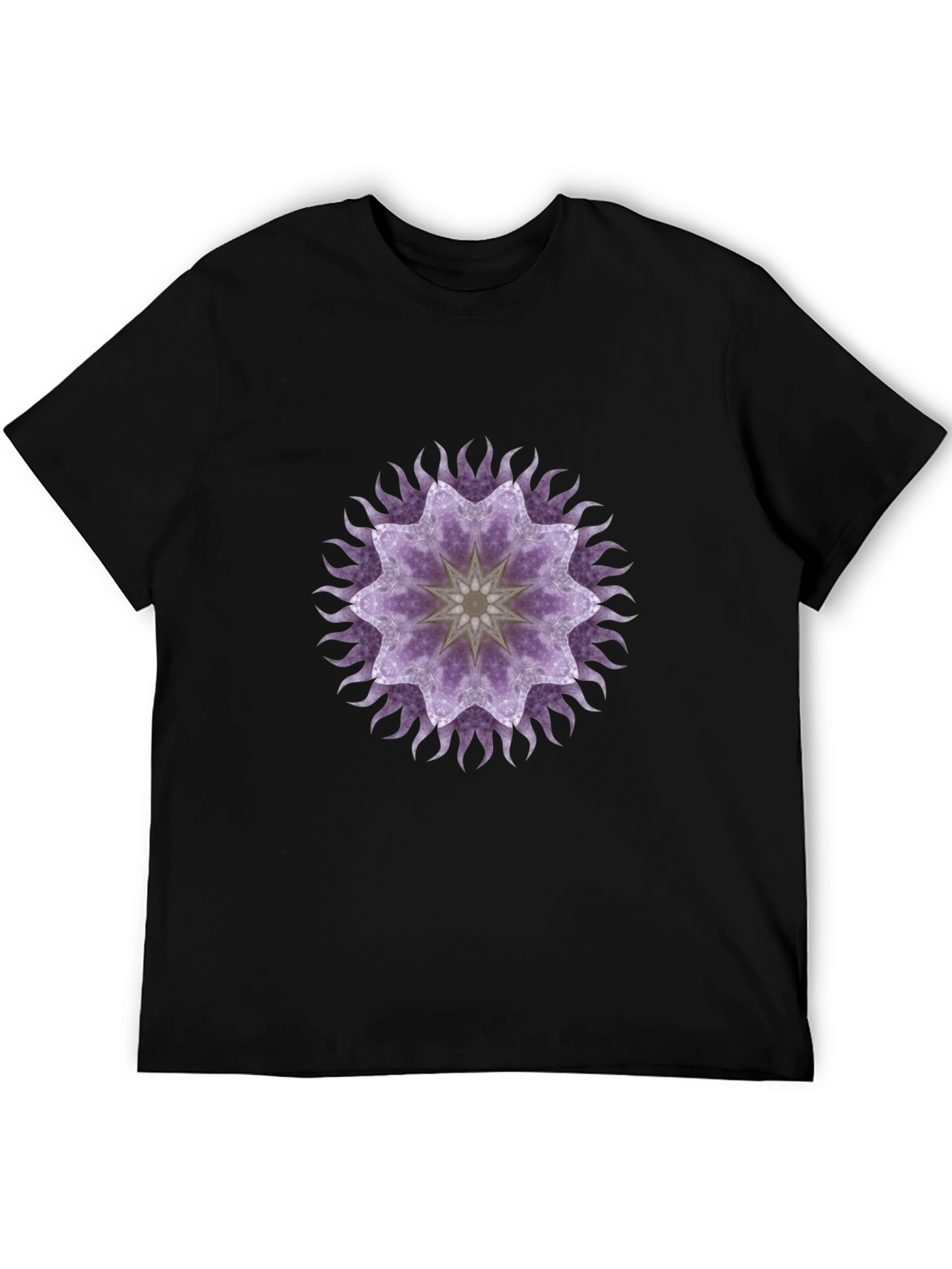 Mystic Mandala Graphic Tee - Black