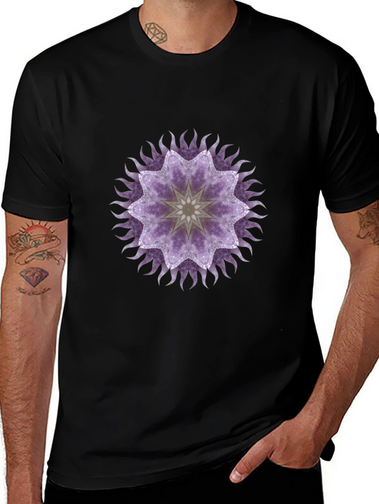 Mystic Mandala Graphic Tee - Black