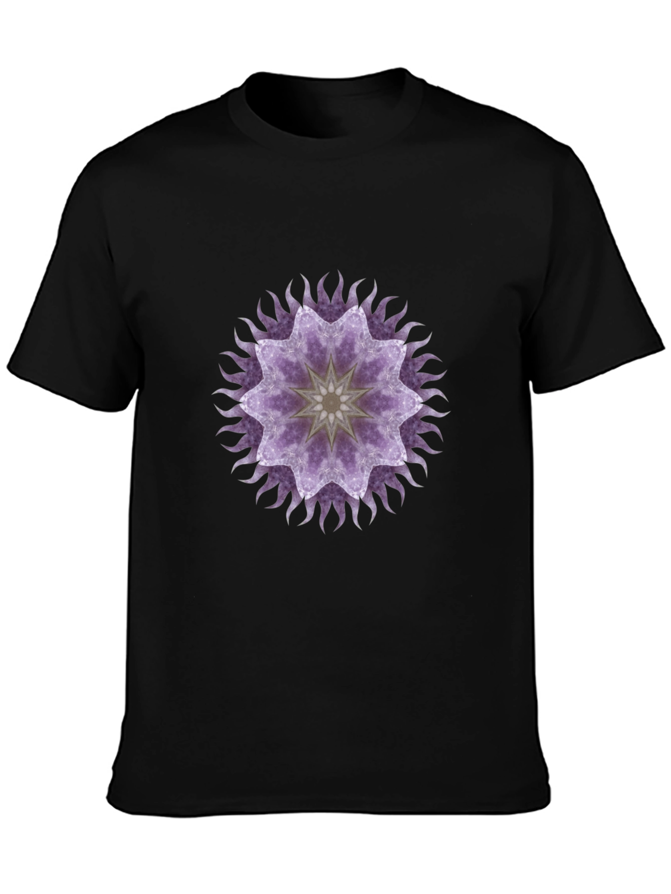 Mystic Mandala Graphic Tee - Black
