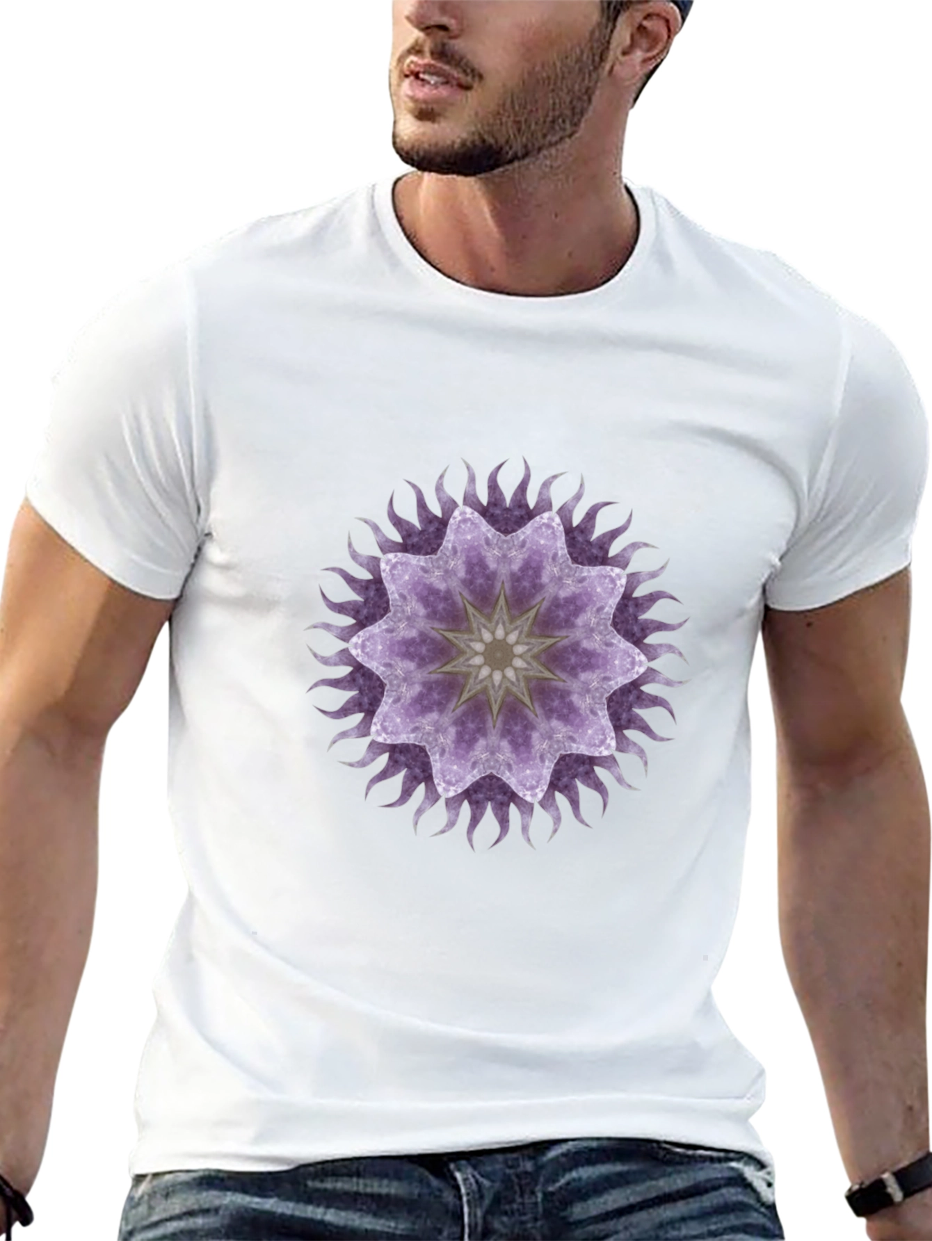 Mystic Mandala Graphic Tee - Black