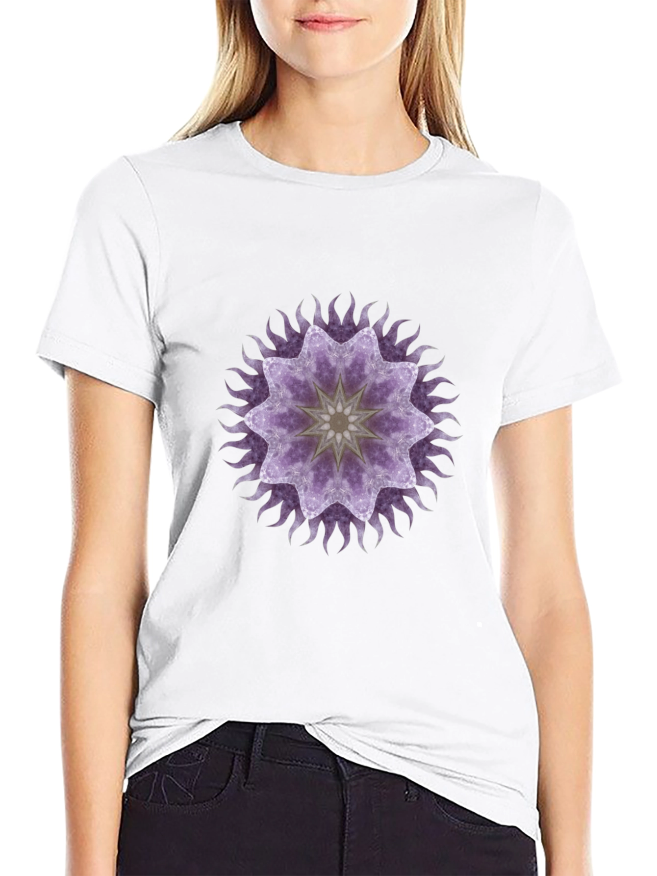 Mystic Mandala Graphic Tee - Black