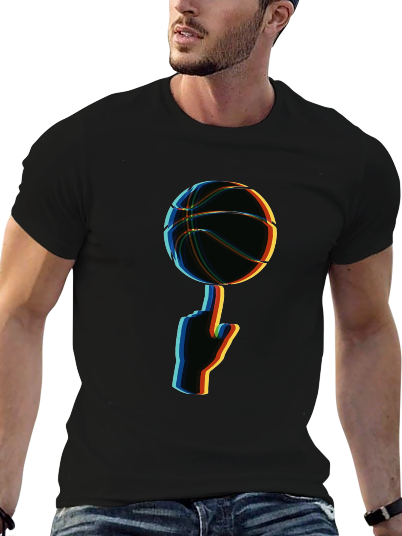 Basketball Finger Spin Graphic T-Shirt