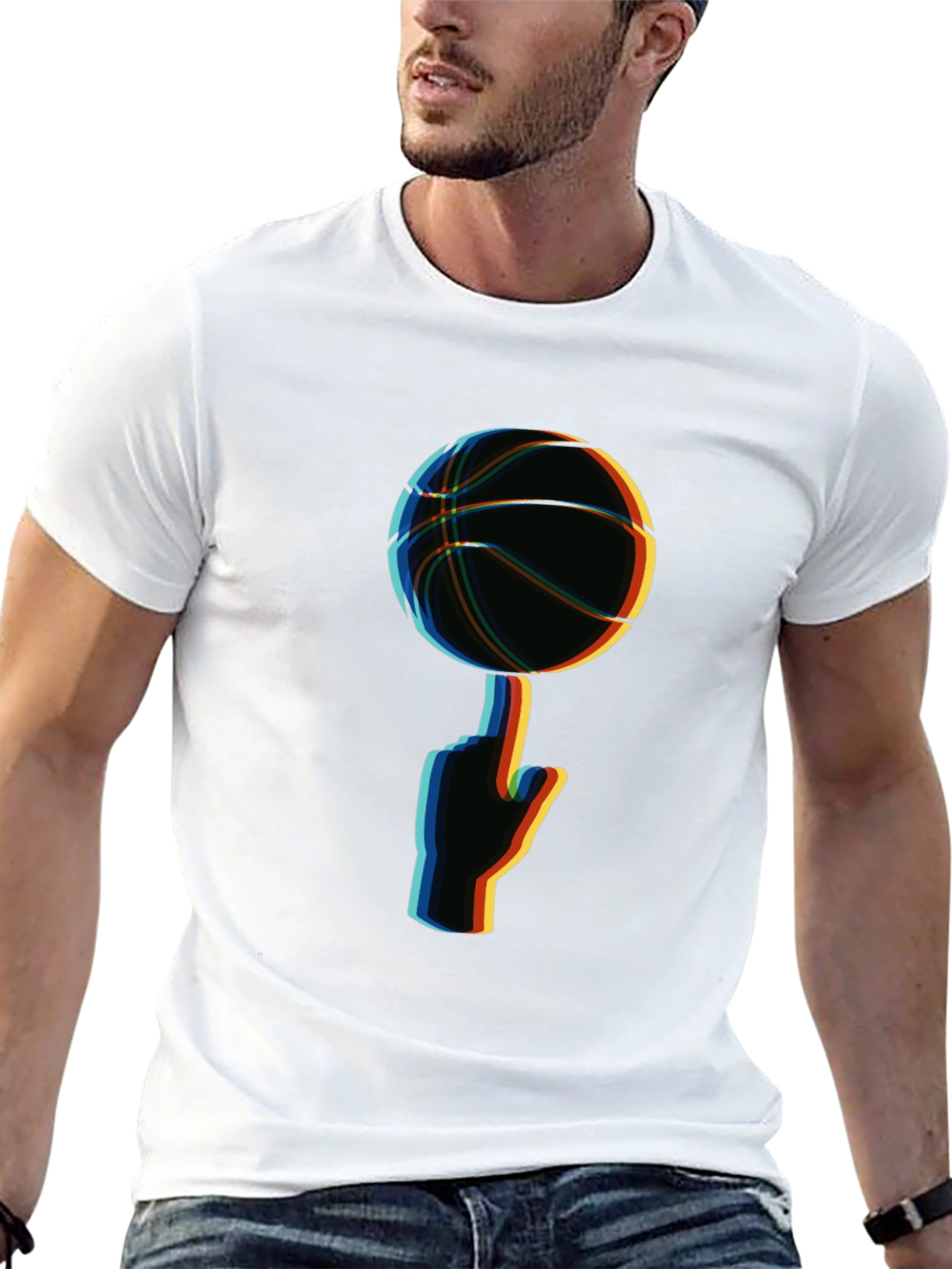 Basketball Finger Spin Graphic T-Shirt