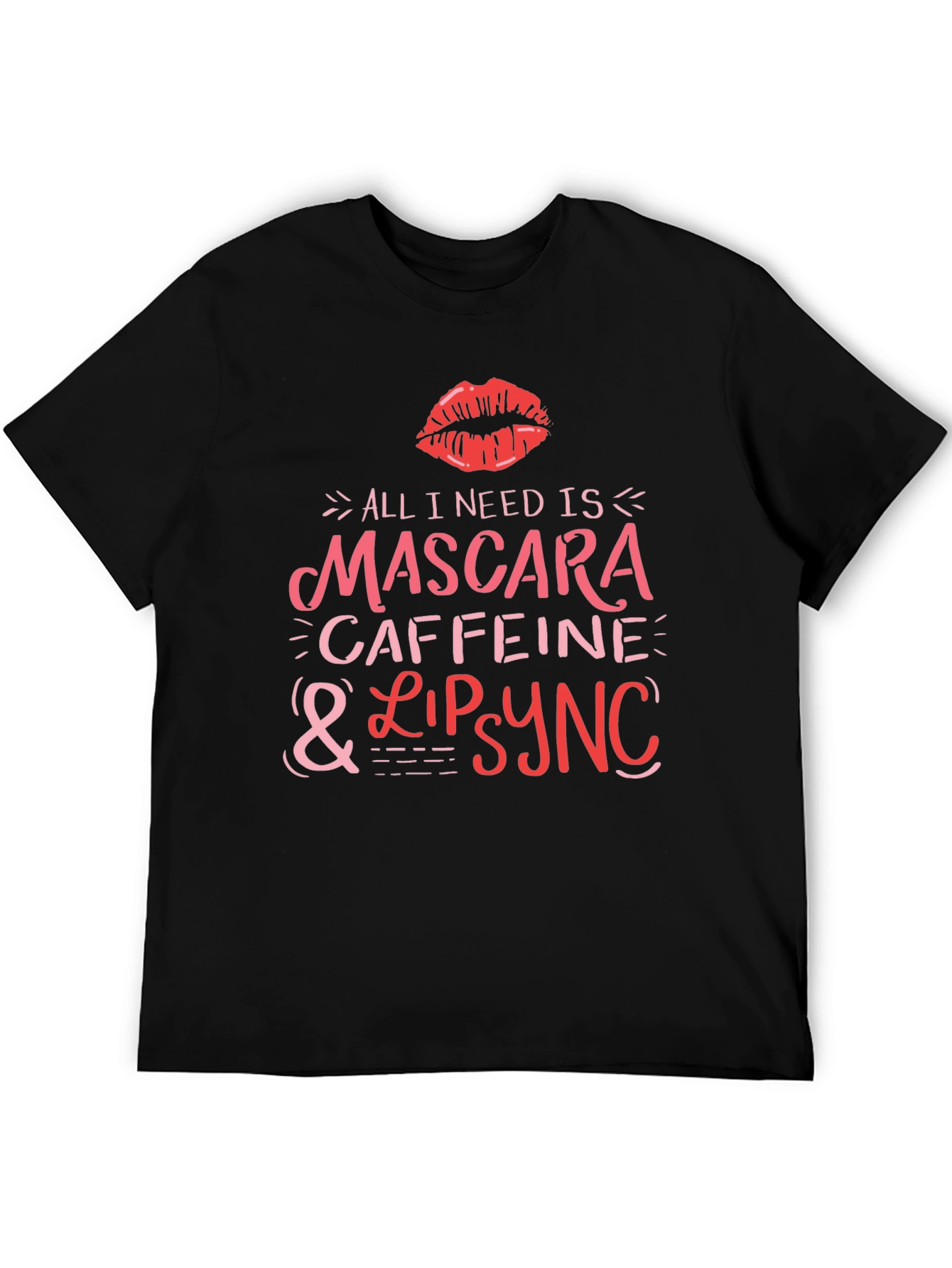 Mascara Caffeine Lipsync Black Graphic T-Shirt