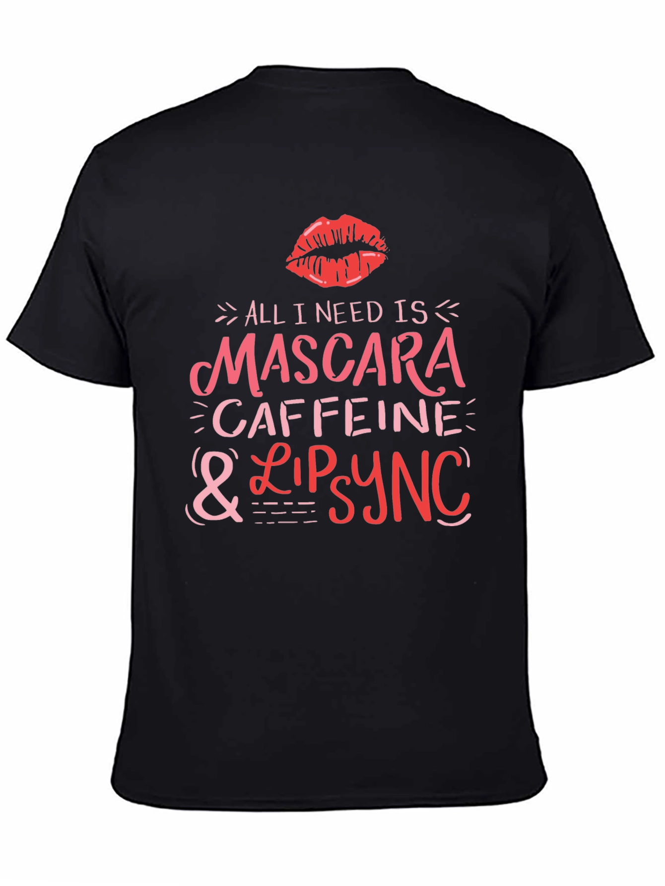 Mascara Caffeine Lipsync Black Graphic T-Shirt