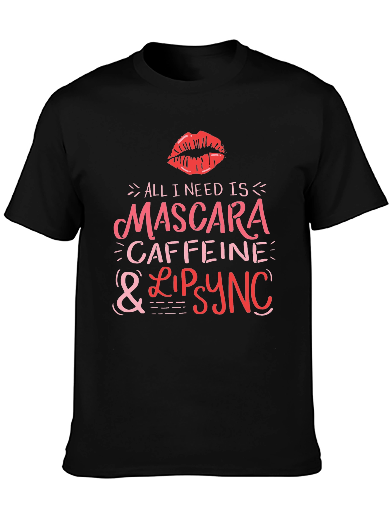 Mascara Caffeine Lipsync Black Graphic T-Shirt
