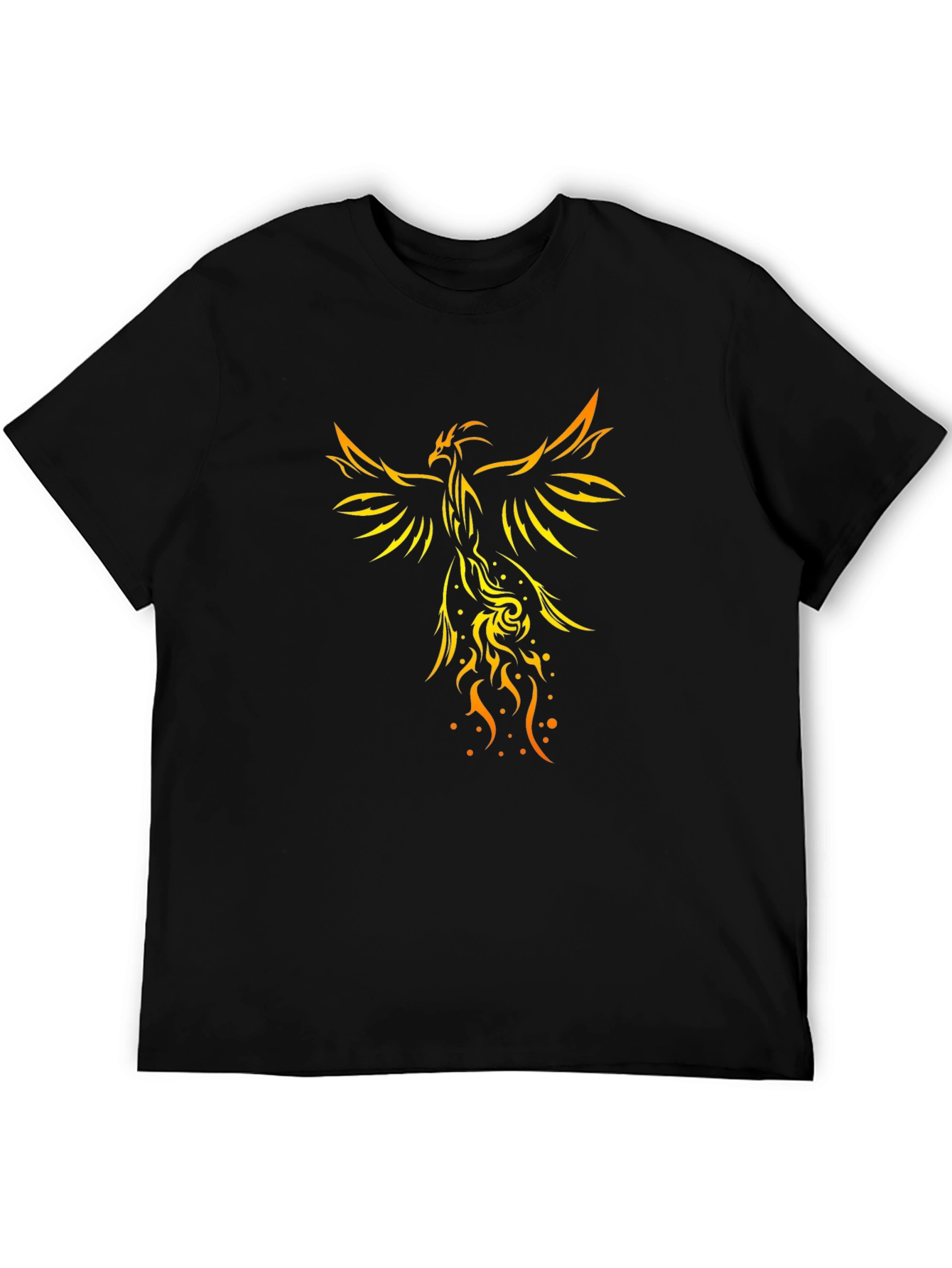 Phoenix Graphic Print Black T-Shirt
