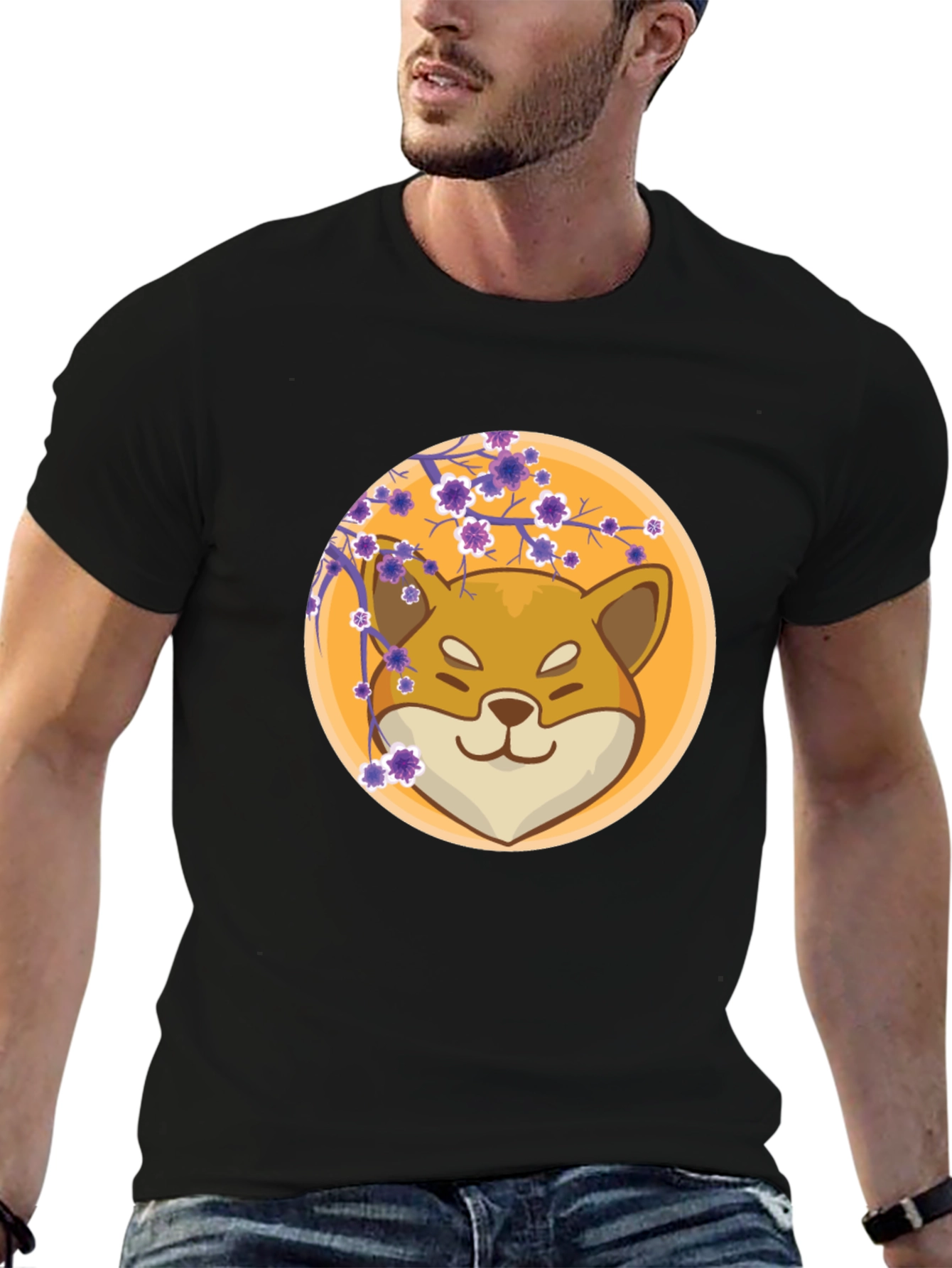 Shiba Inu Blossom Graphic Tee